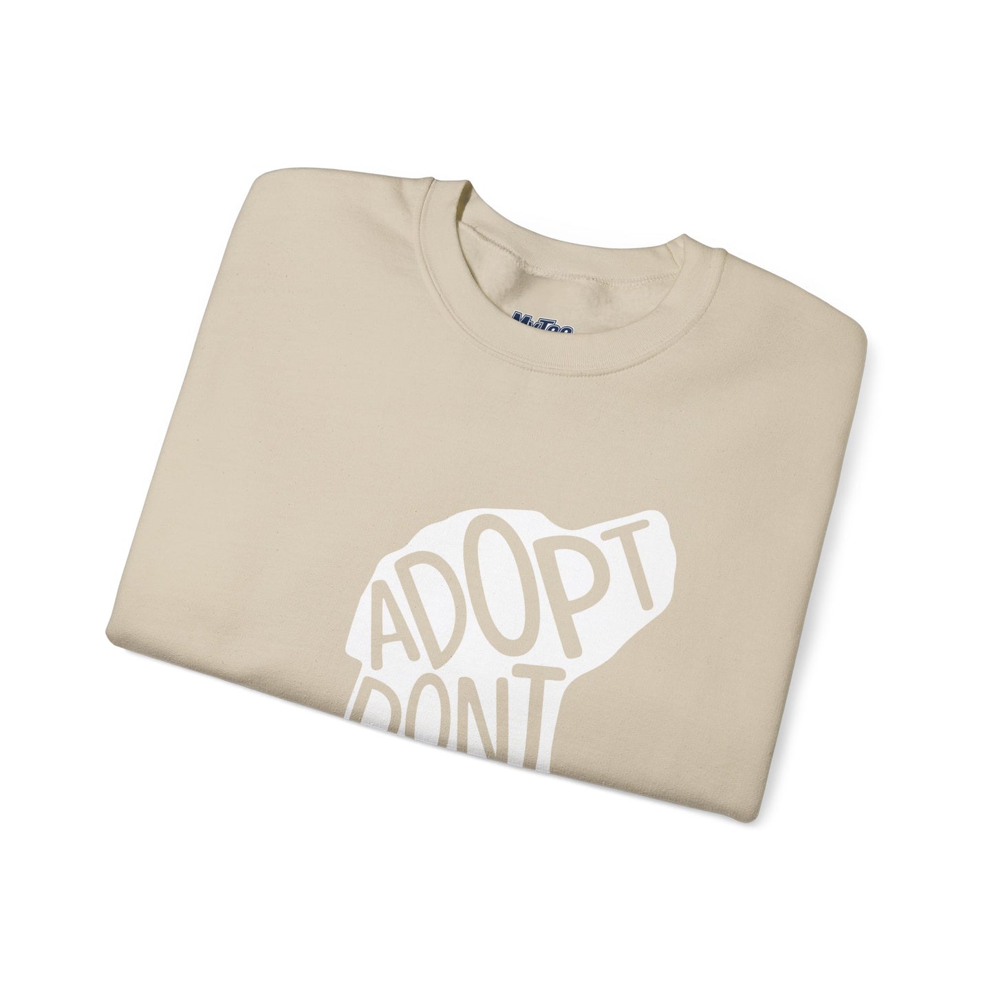 Adopt Don't Shop Unisex Sweatshirt | Eco-Friendly Crewneck