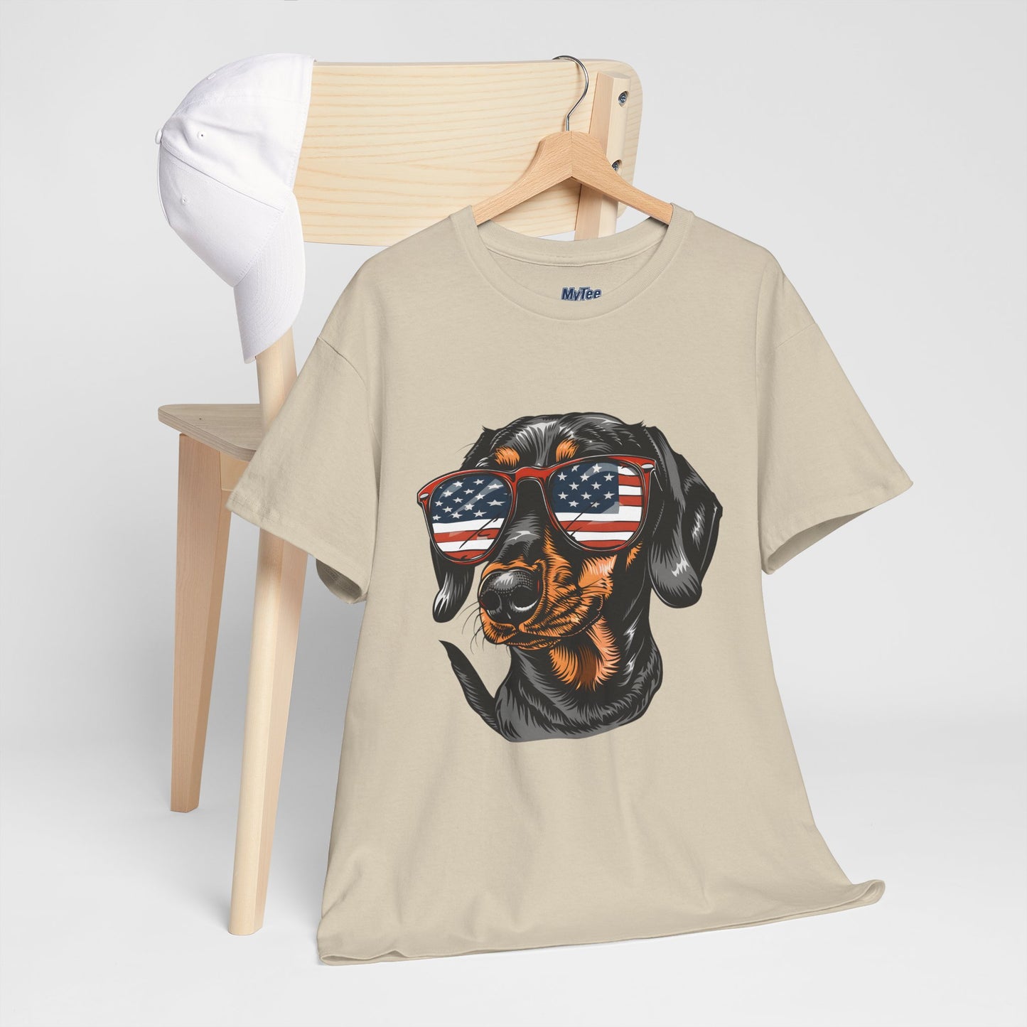 Patriotic Dachshund With Sunglasses Unisex T-Shirt
