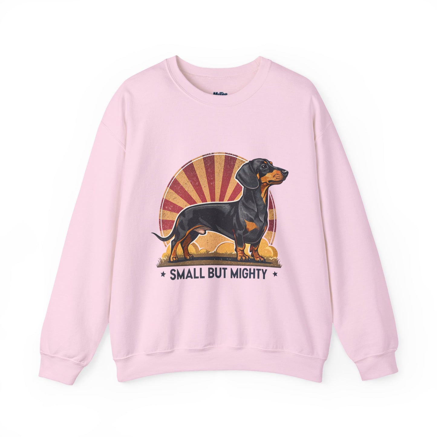 Dachshund Small But Mighty Sweatshirt – Fierce Pup Energy Pullover