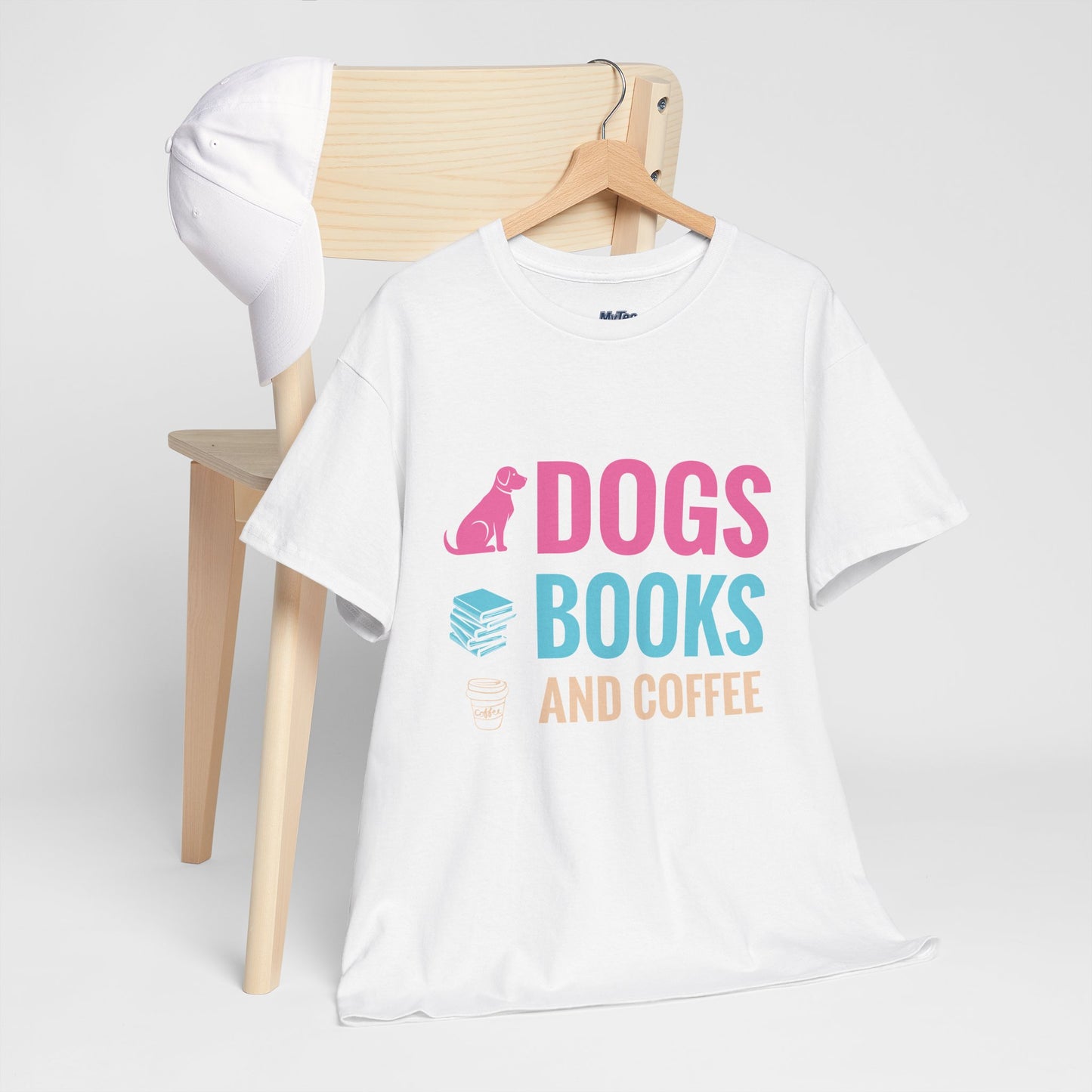 Dogs, Books, And Coffee Unisex Cotton T-Shirt | Dog Lover