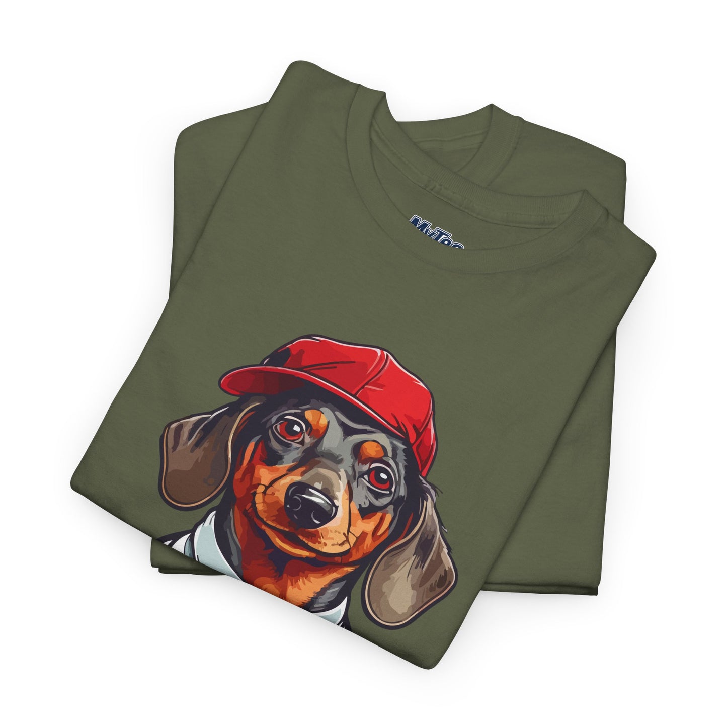 Dachshund Boss Unisex T-Shirt – Cool Pup in Cap & Tie