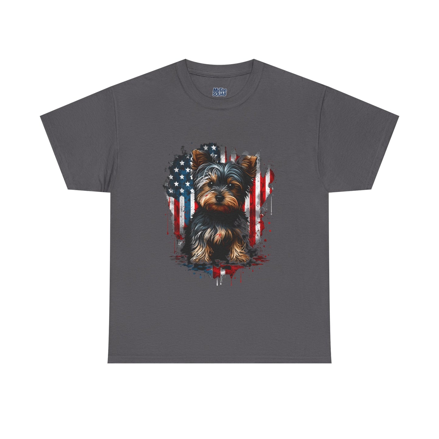 Patriotic American Yorkshire Terrier With sunglasses Unisex T-Shirt