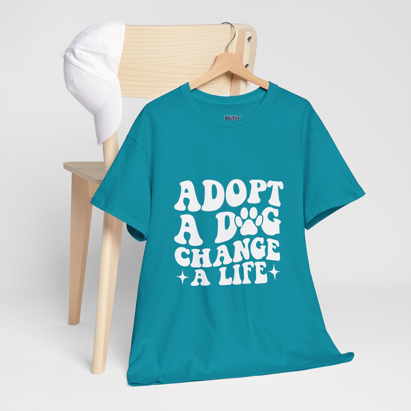 Adopt a Dog Change a Life Cotton T-Shirt - Perfect for Animal Lovers