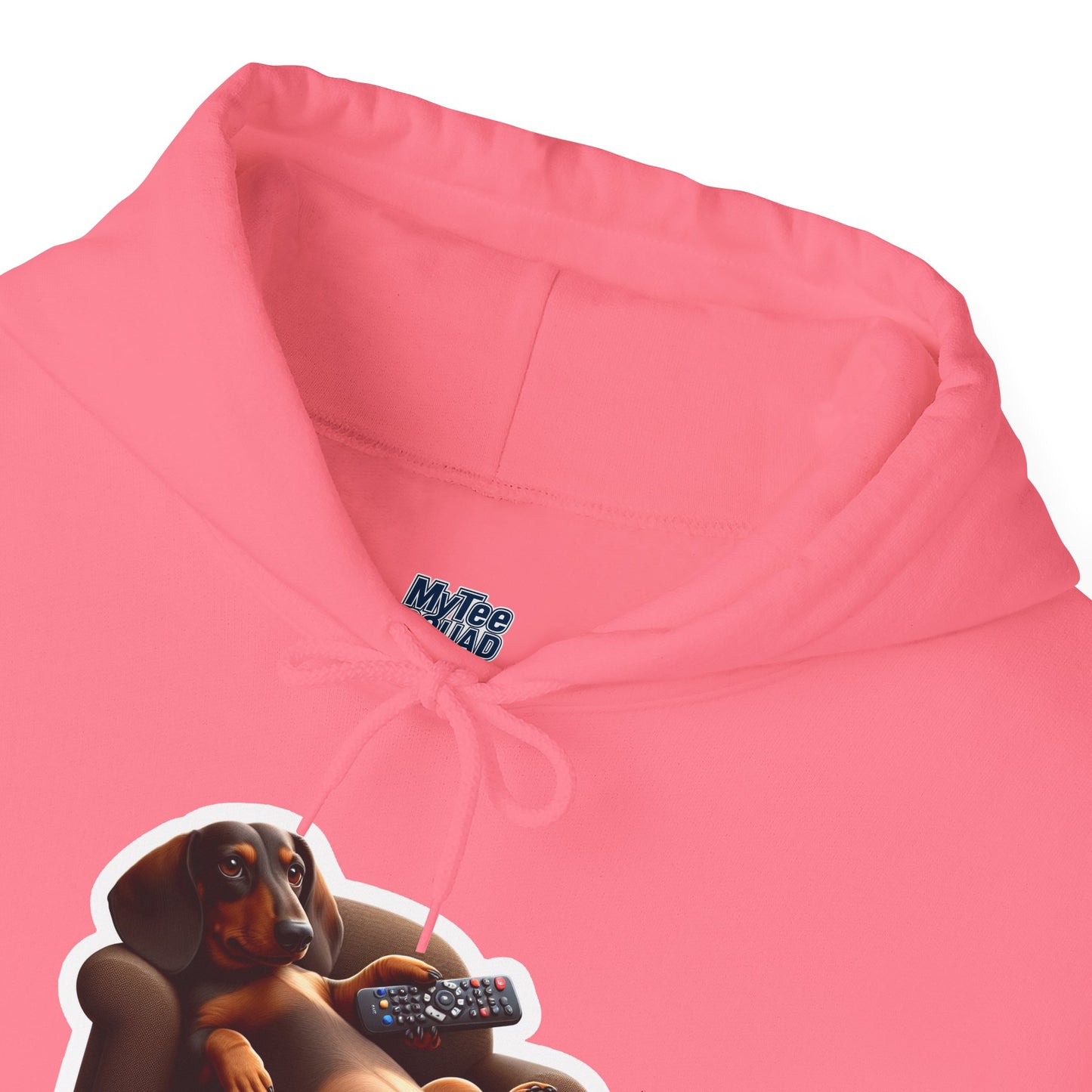 Dachshund TV Boss Unisex Hoodie– Funny Wiener Dog Relax Tee