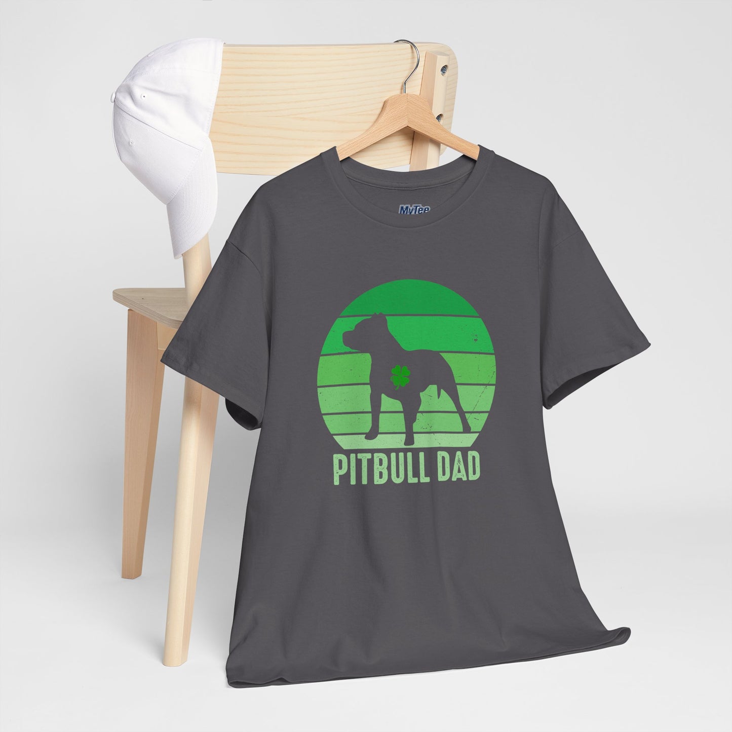 Pitbull Dad Heavy Cotton Tee | Father's Day Gift