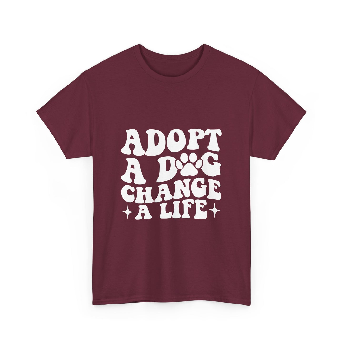 Adopt a Dog Change a Life Cotton T-Shirt - Perfect for Animal Lovers