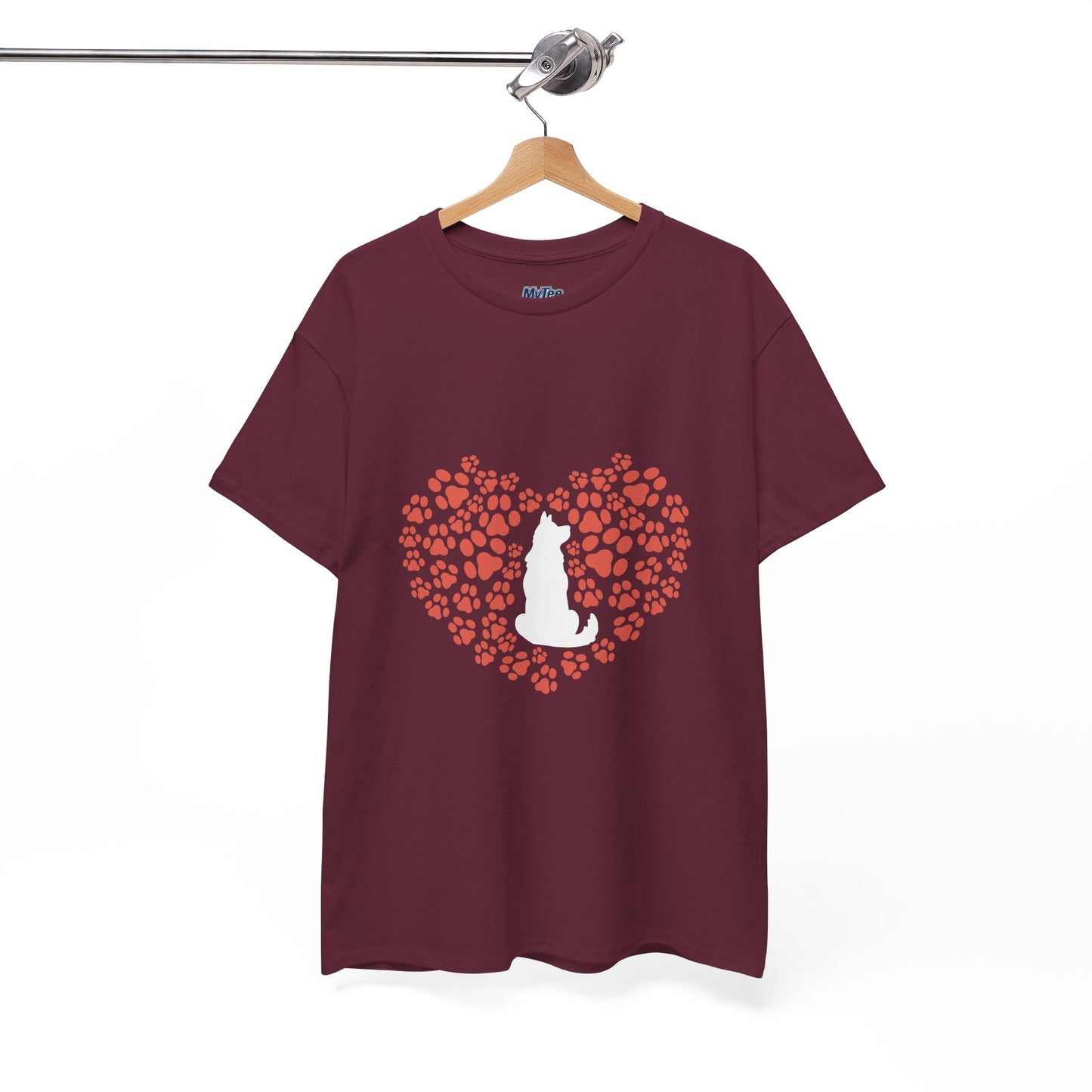 Dog Lover's Heart - Unisex Cotton Tee