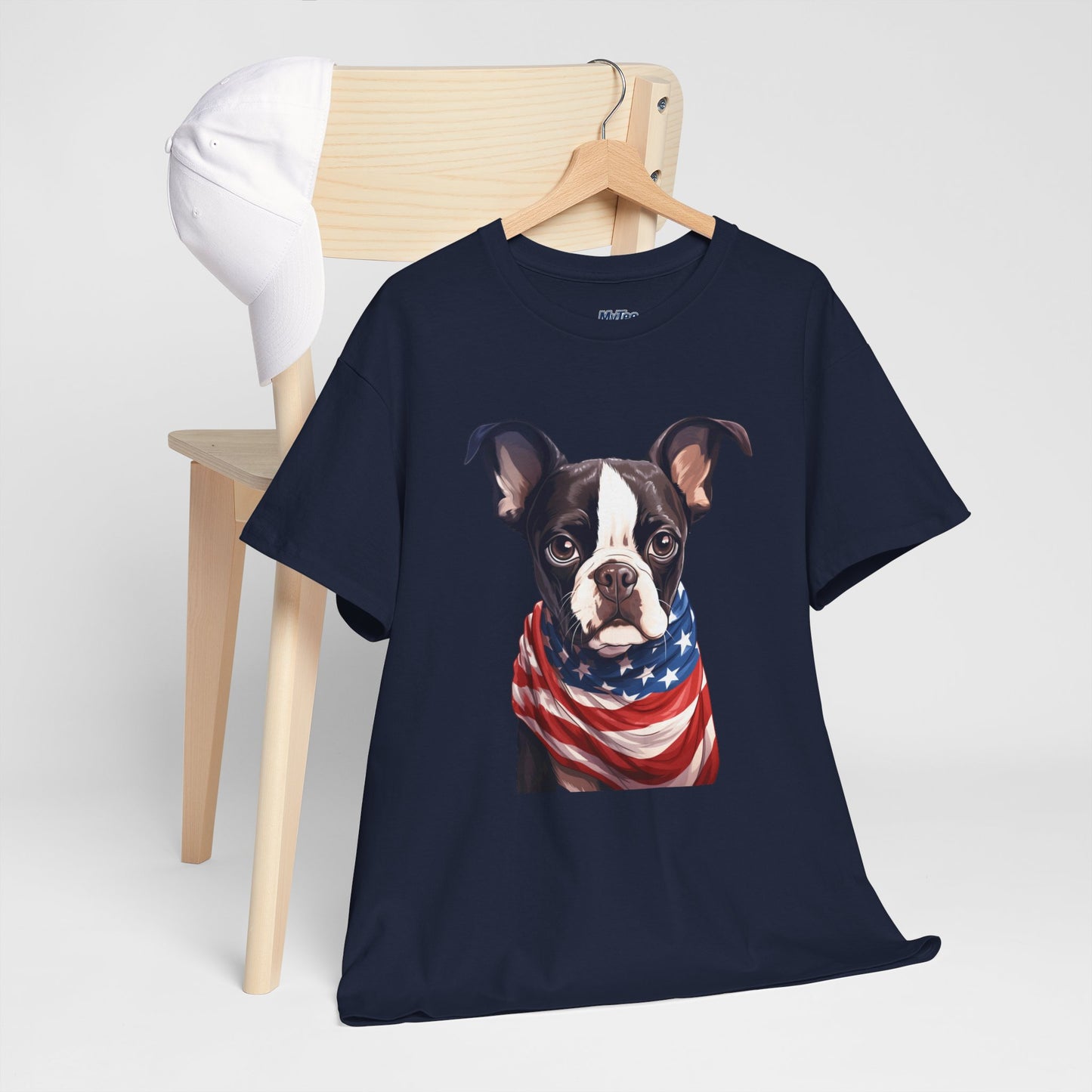 Patriotic Boston Terrier Unisex T-Shirt