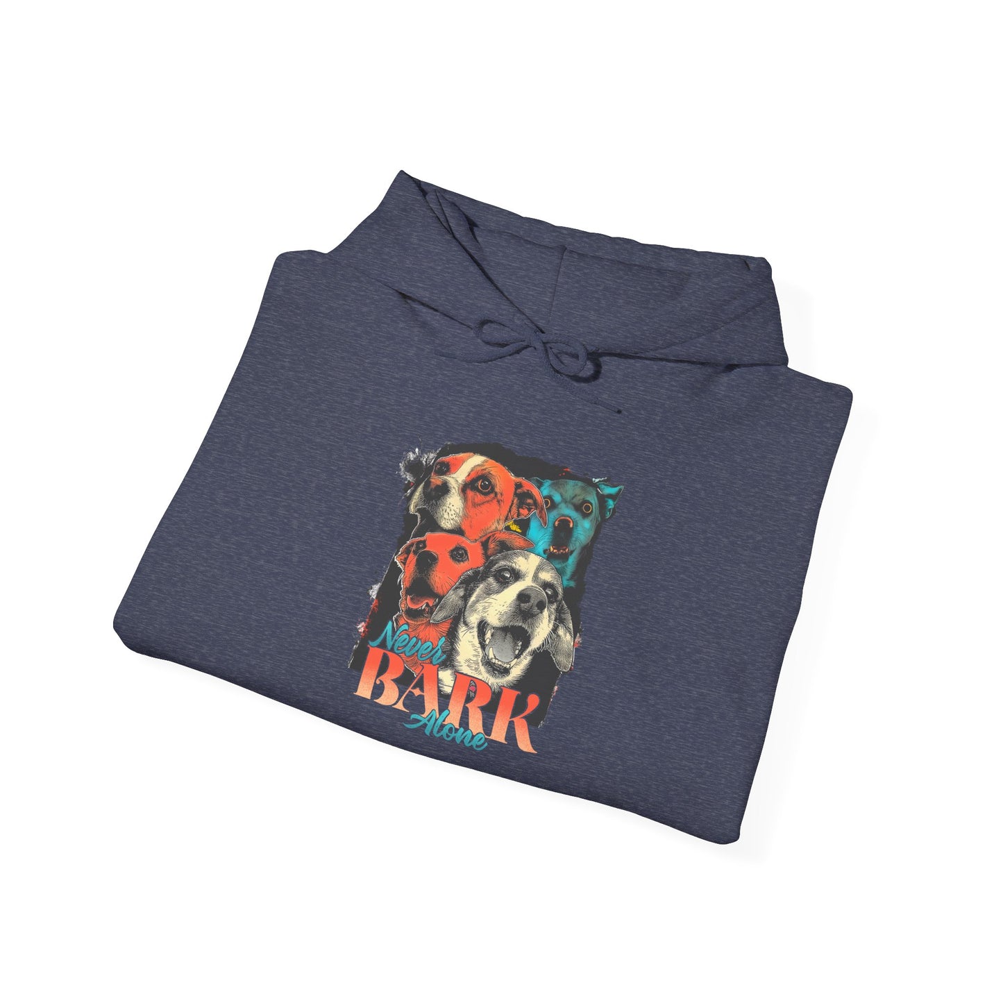 Never Bark Alone Unisex Hoodie – Dog Pack Graphic Hoodie