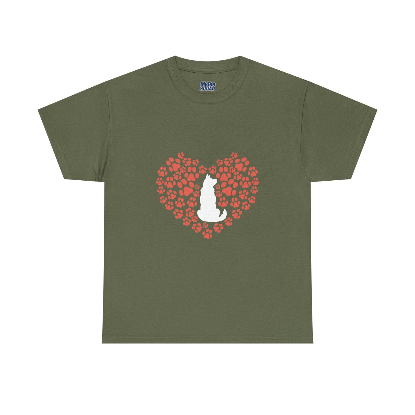 Dog Lover's Heart - Unisex Cotton Tee