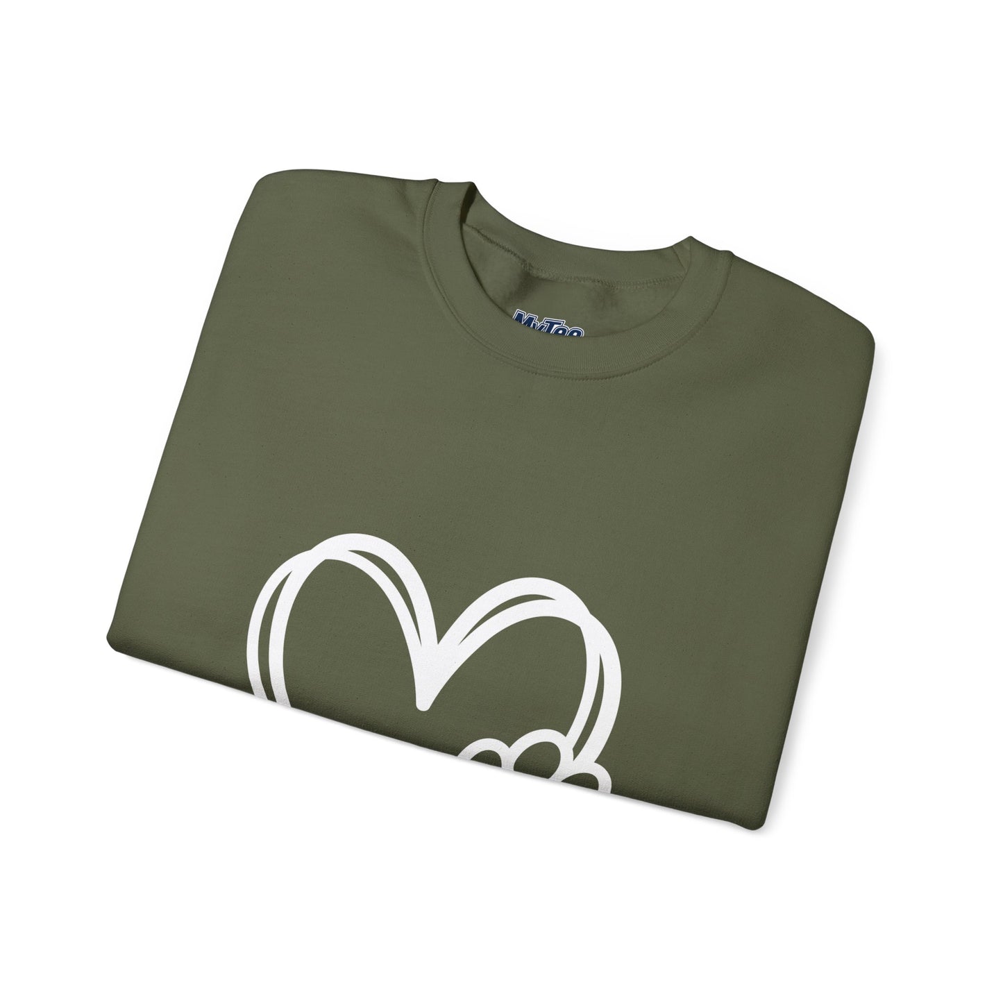 Paw Heart Unisex Sweatshirt – Subtle Dog Lover Style