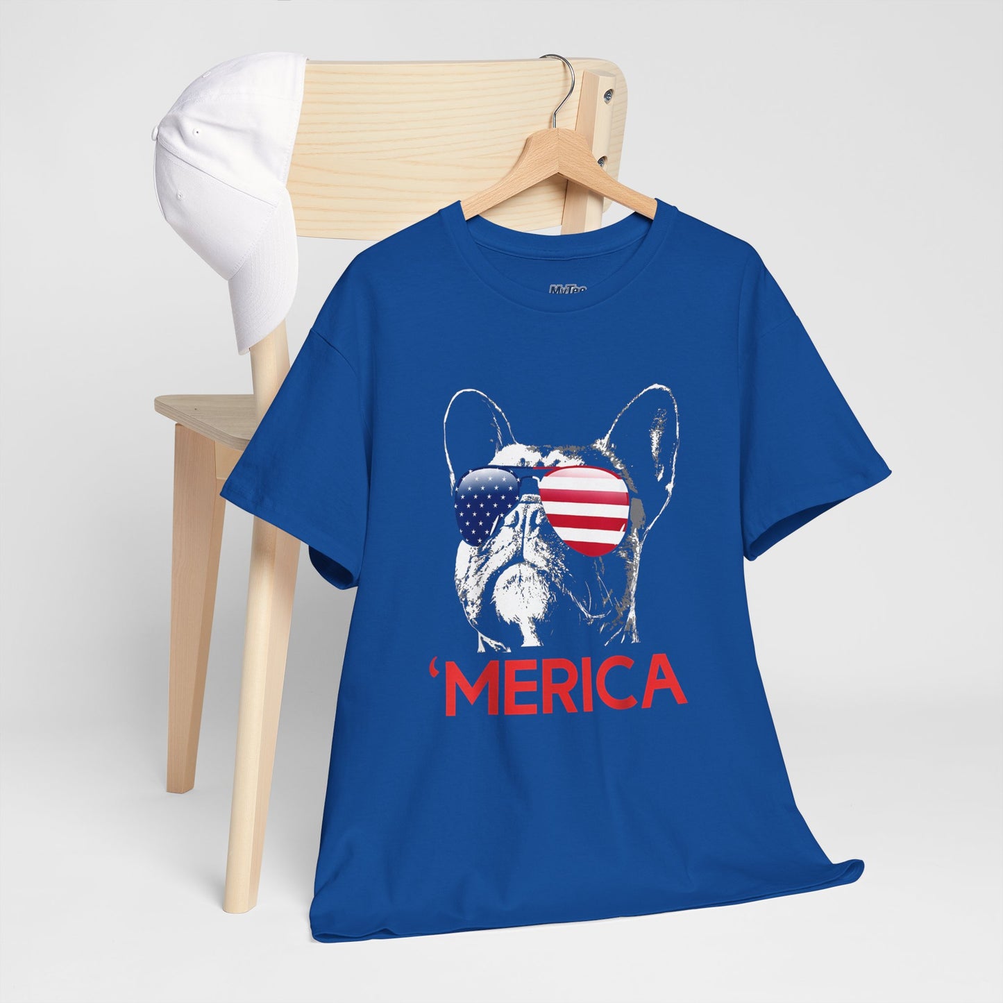 Patriotic French Bulldog With Sunglasses Unisex T-Shirt