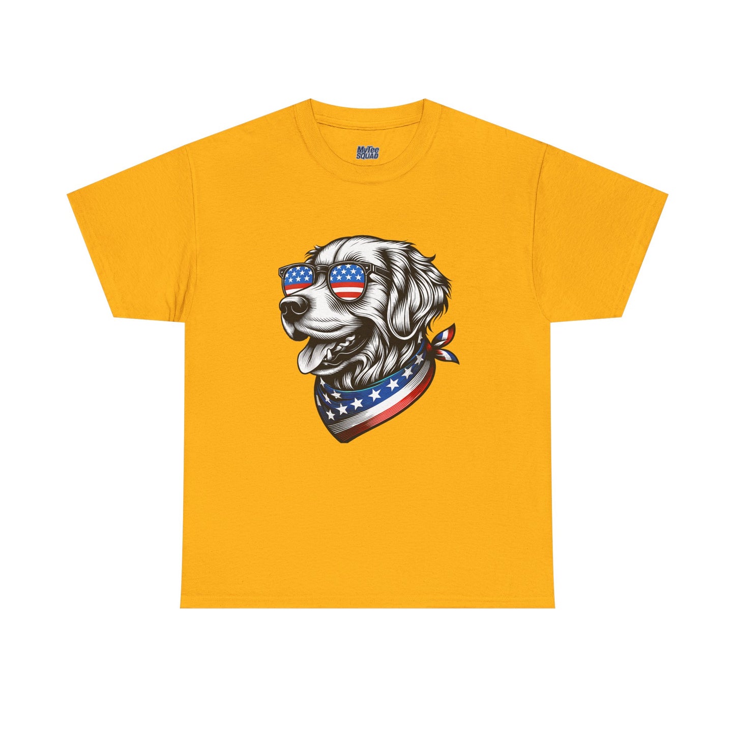 Patriotic Golden Retriever With Sunglasses Unisex T-Shirt