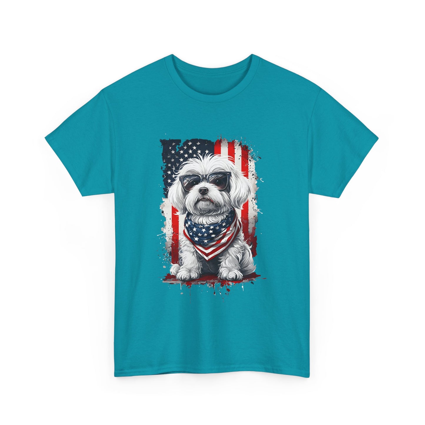 Patriotic Havanese Unisex Cotton T-Shirt