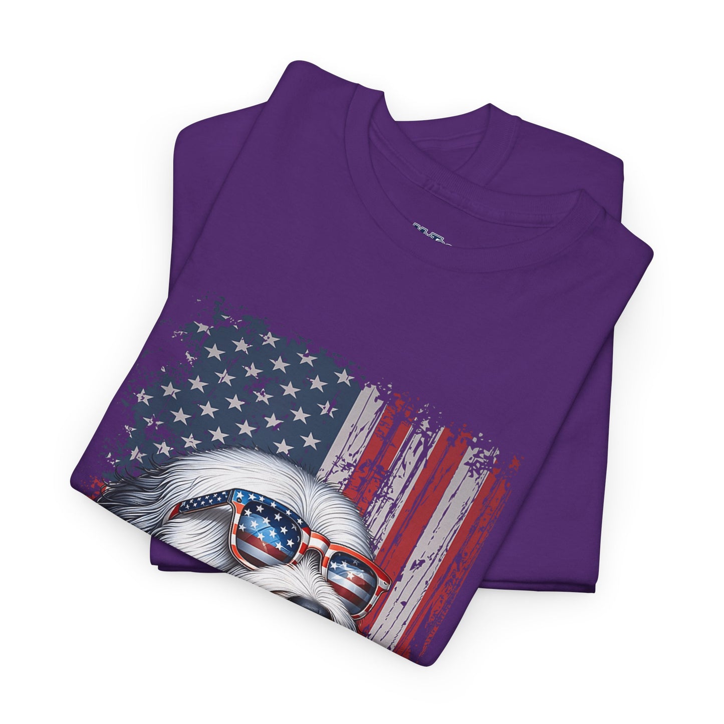 Patriotic Old English Sheepdog With Sunglasses Unisec T-Shirt