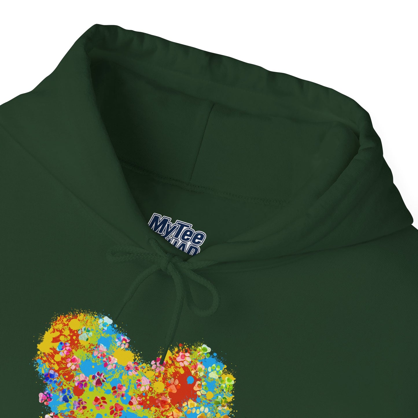 Colorful Heart Graphic Cozy Hoodie | Comfortable Winter Apparel