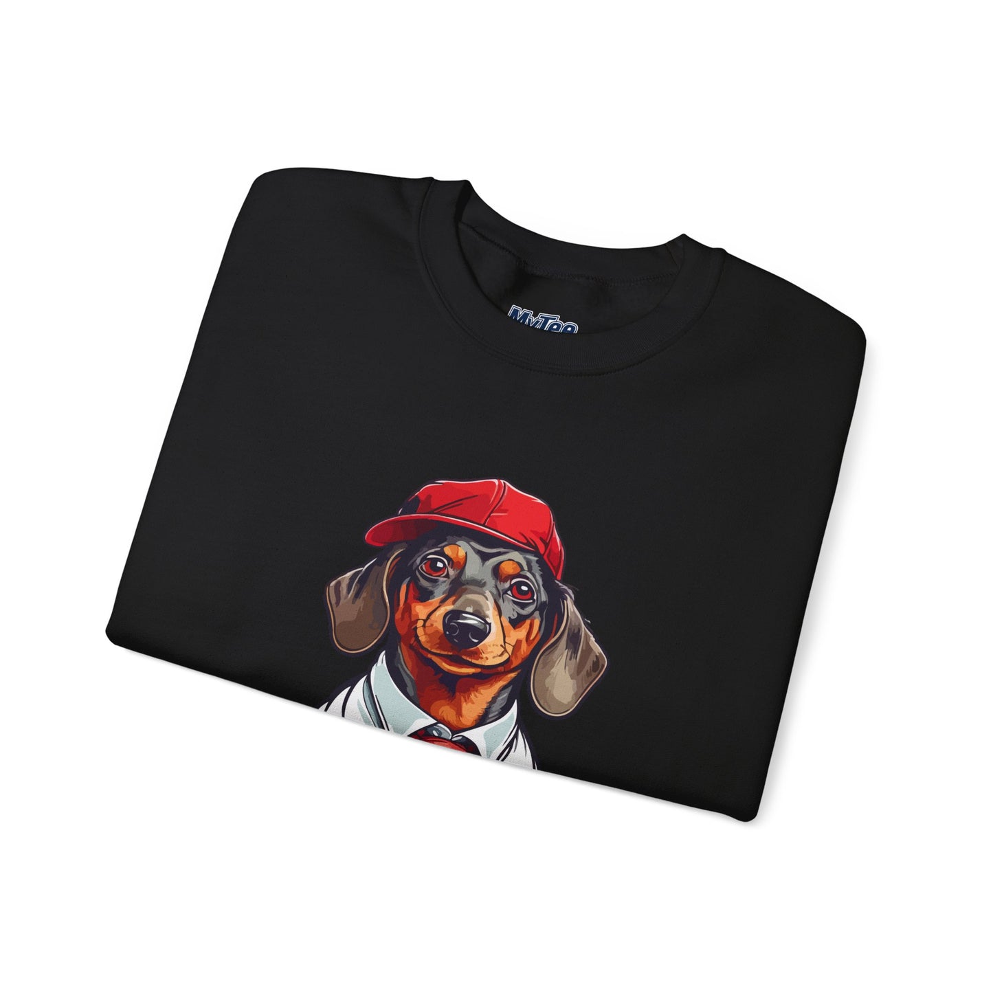 Dachshund Red Tie Unisex Sweatshirt – Chic Comfort for Dog Lovers