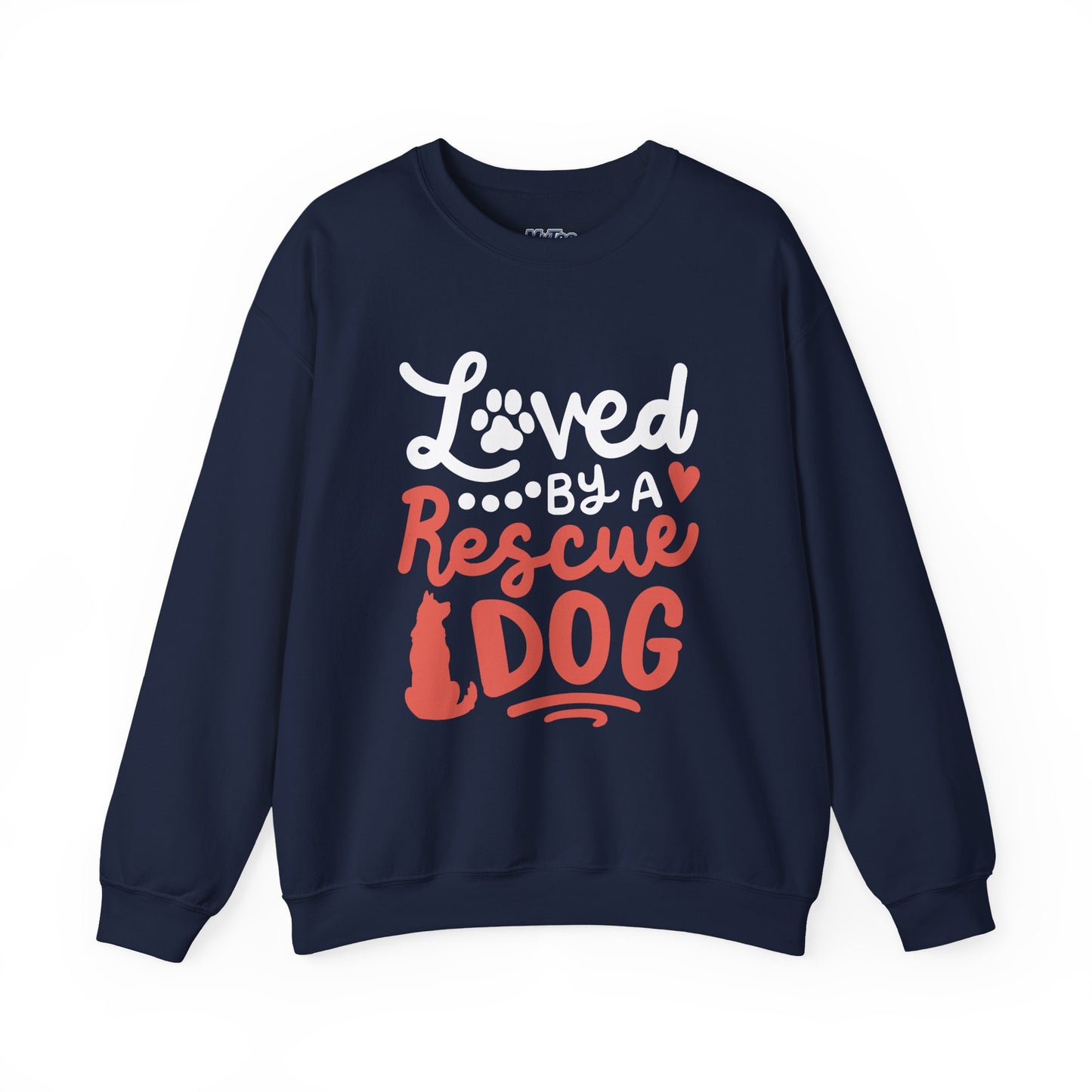 Loved By A Rescue Dog Sweatshirt | Animal Lover Gift, Cozy Crewneck