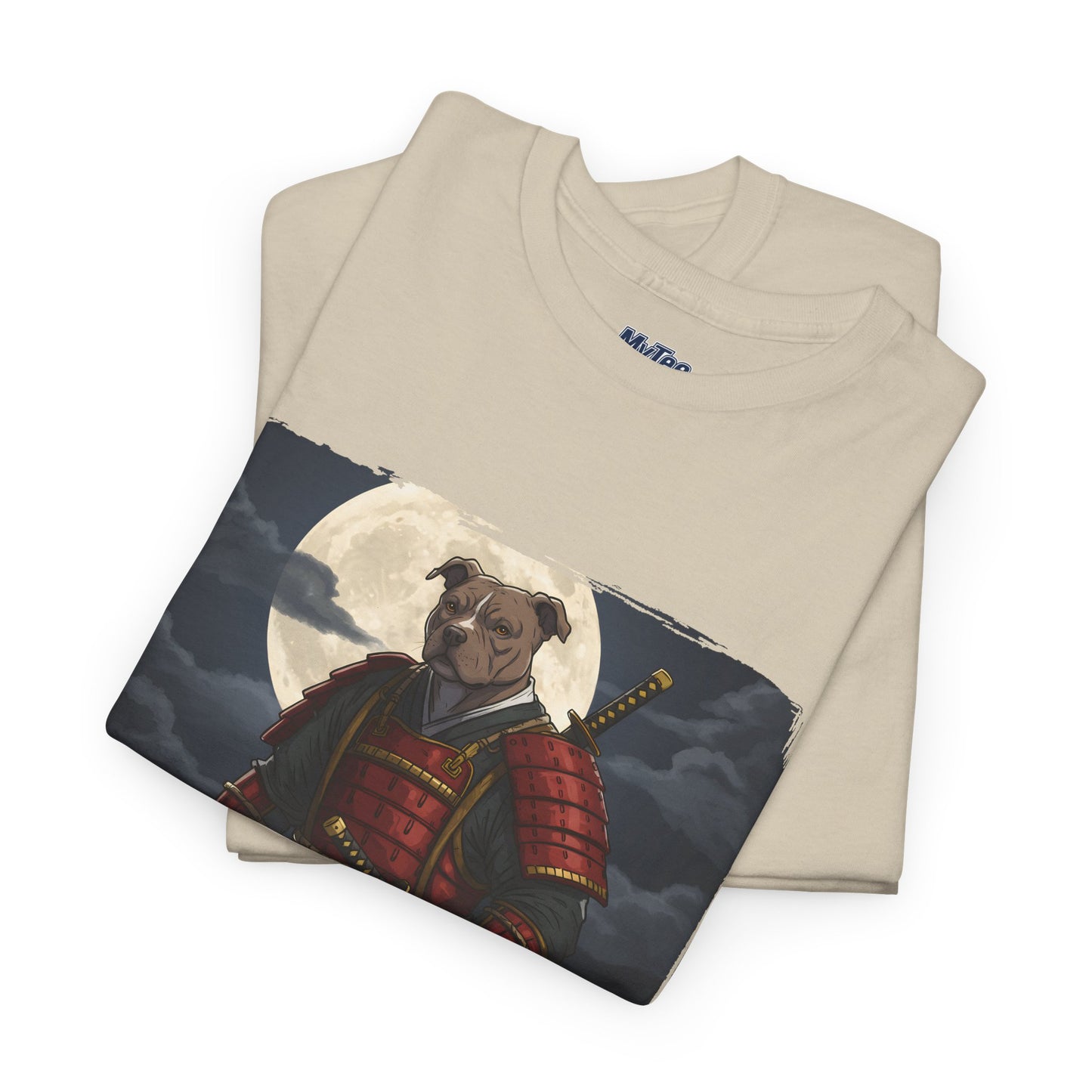 Pitbull Samurai Warrior Unisex Heavy T-Shirt,Tee | Graphic Tee For Anime Lovers