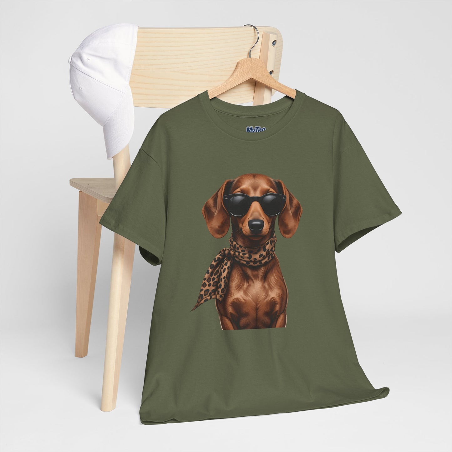 Dachshund With A Scarf Cotton T-Shirt