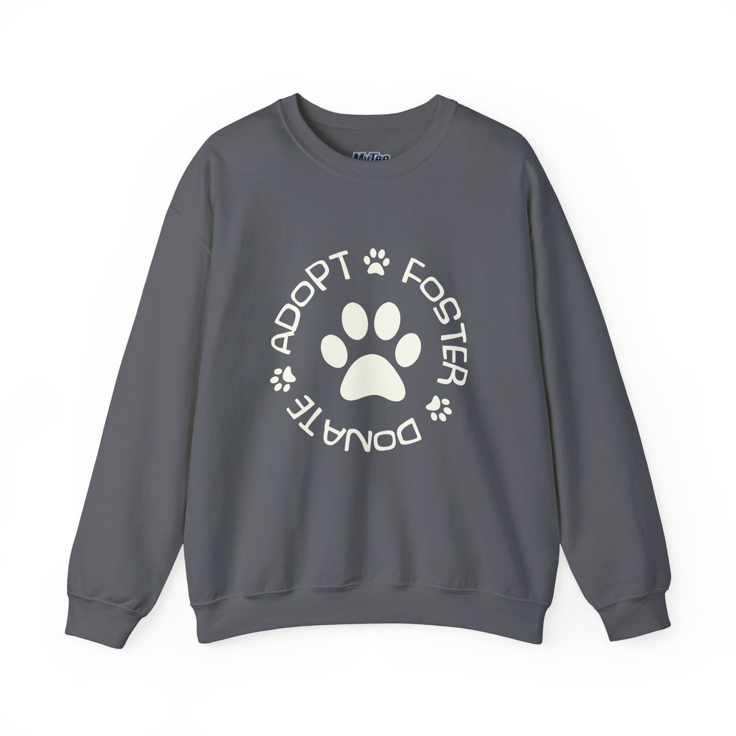 Adopt Foster Donate Unisex Sweatshirt | Paw Print Animal Shelter Pullover