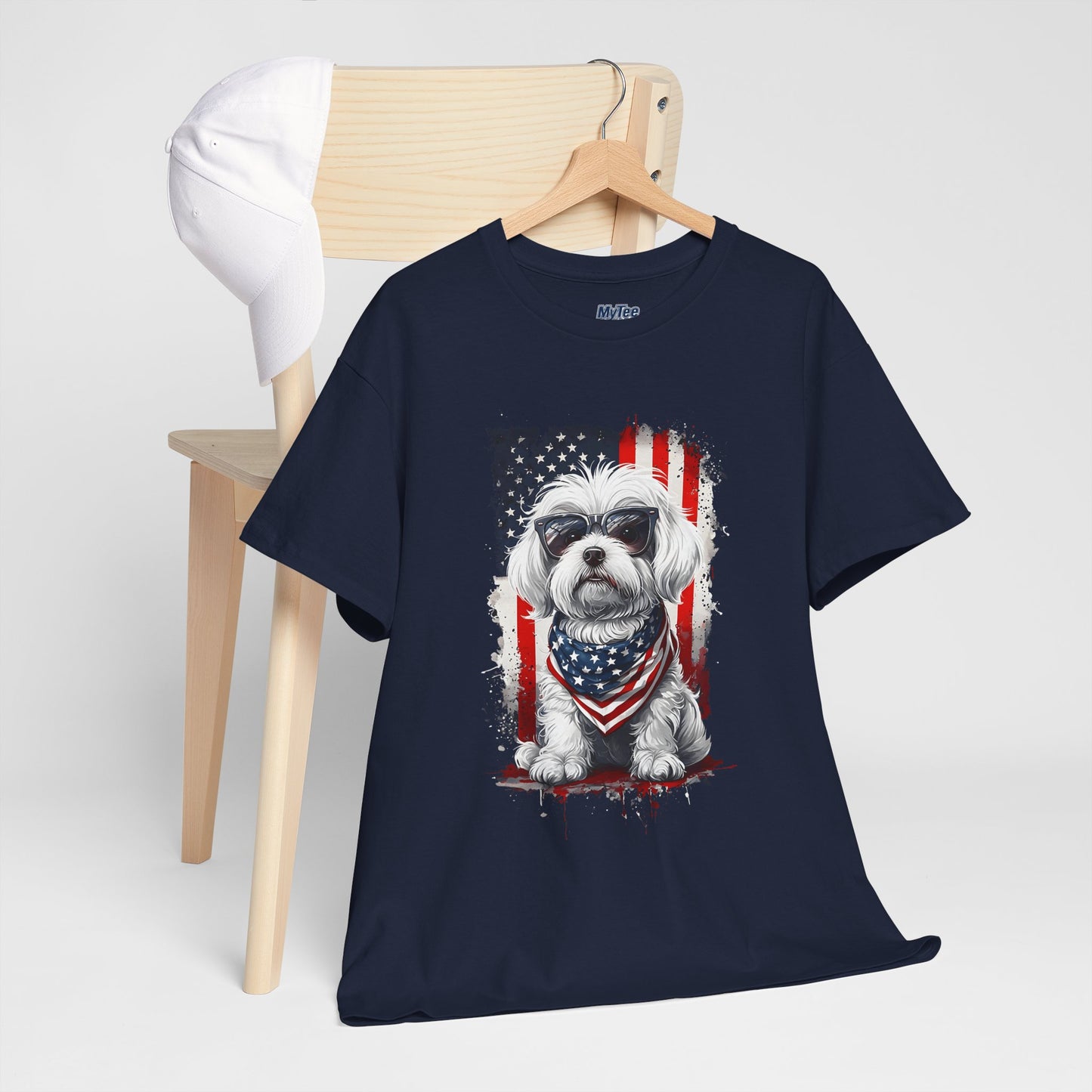 Patriotic Havanese Unisex Cotton T-Shirt