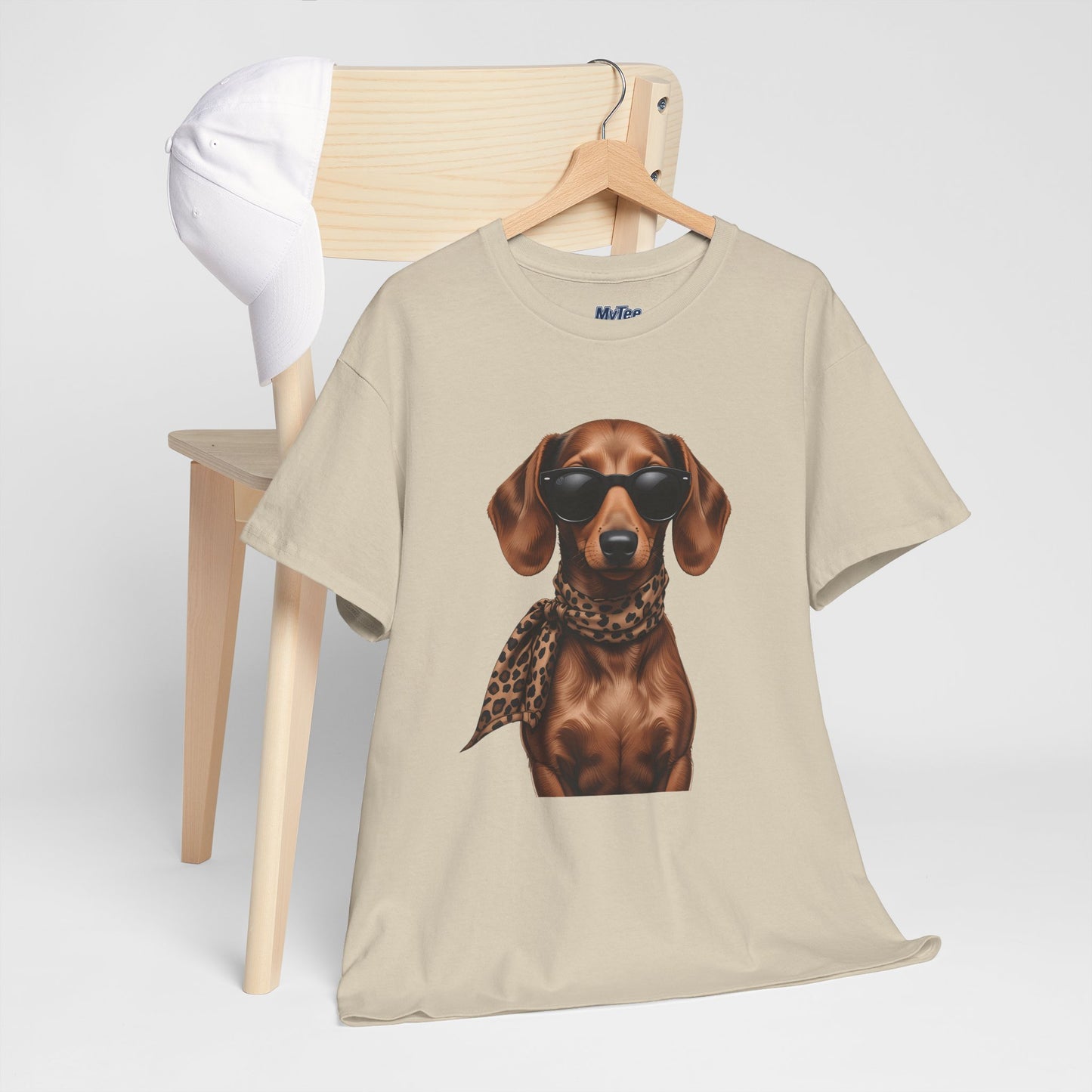 Dachshund With A Scarf Cotton T-Shirt
