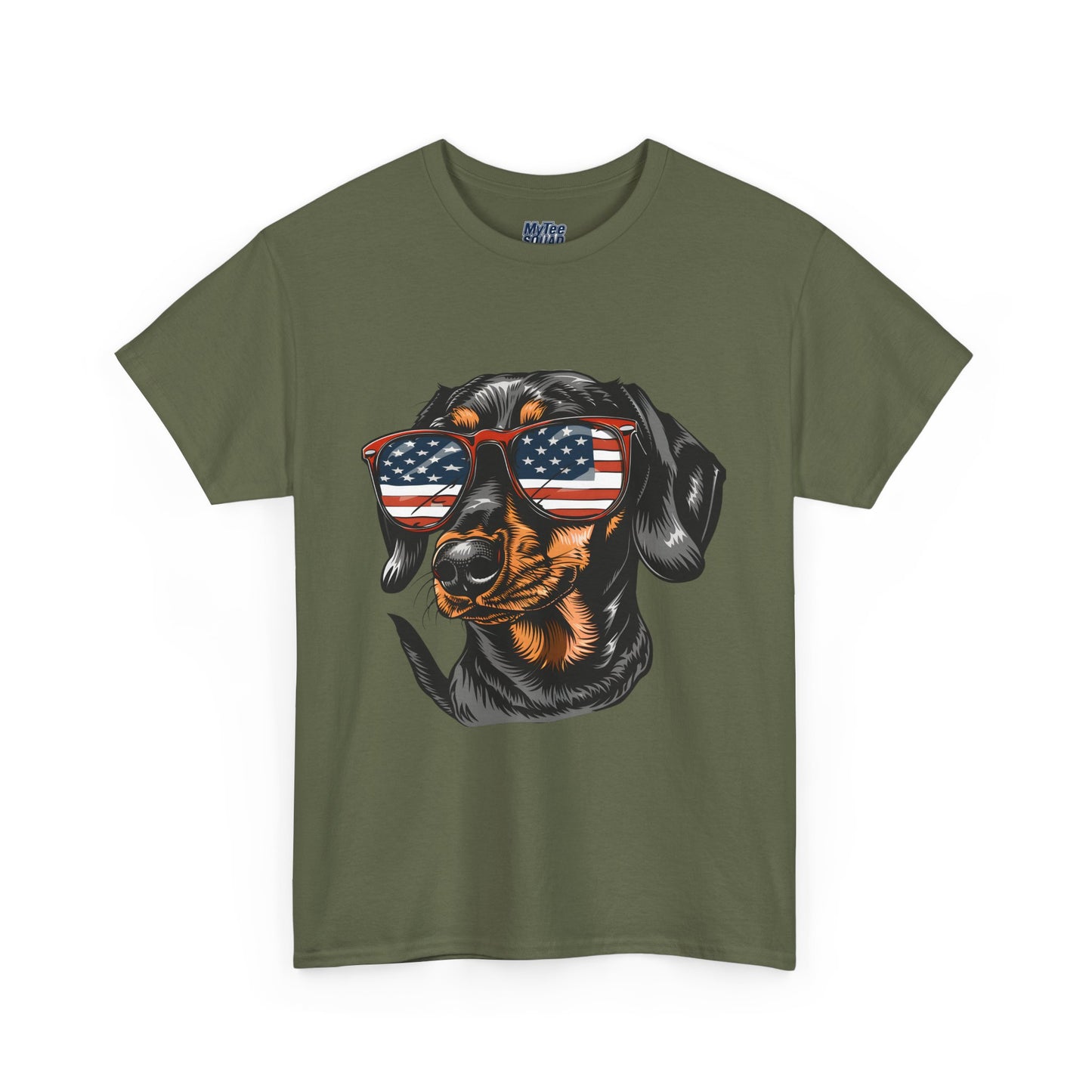 Patriotic Dachshund With Sunglasses Unisex T-Shirt