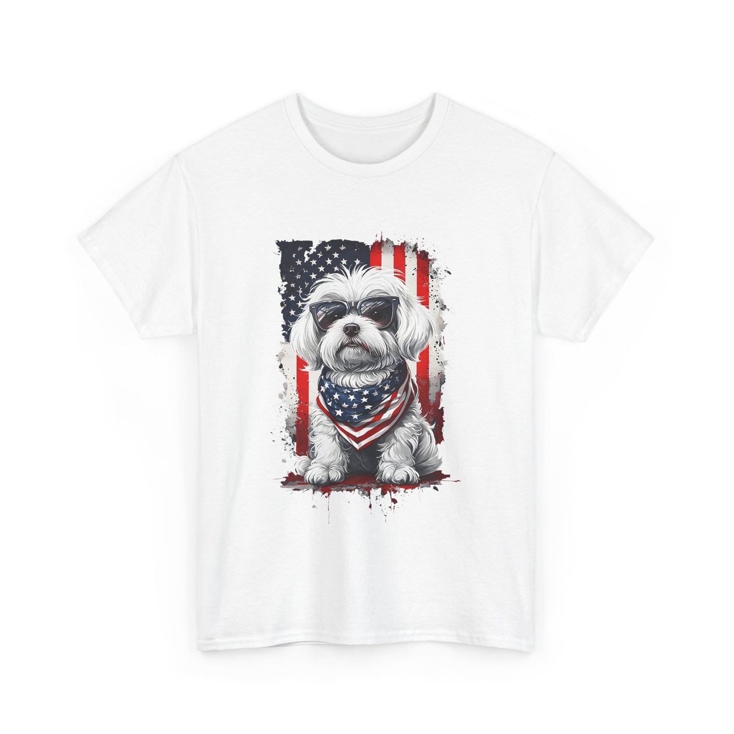 Patriotic Havanese Unisex Cotton T-Shirt