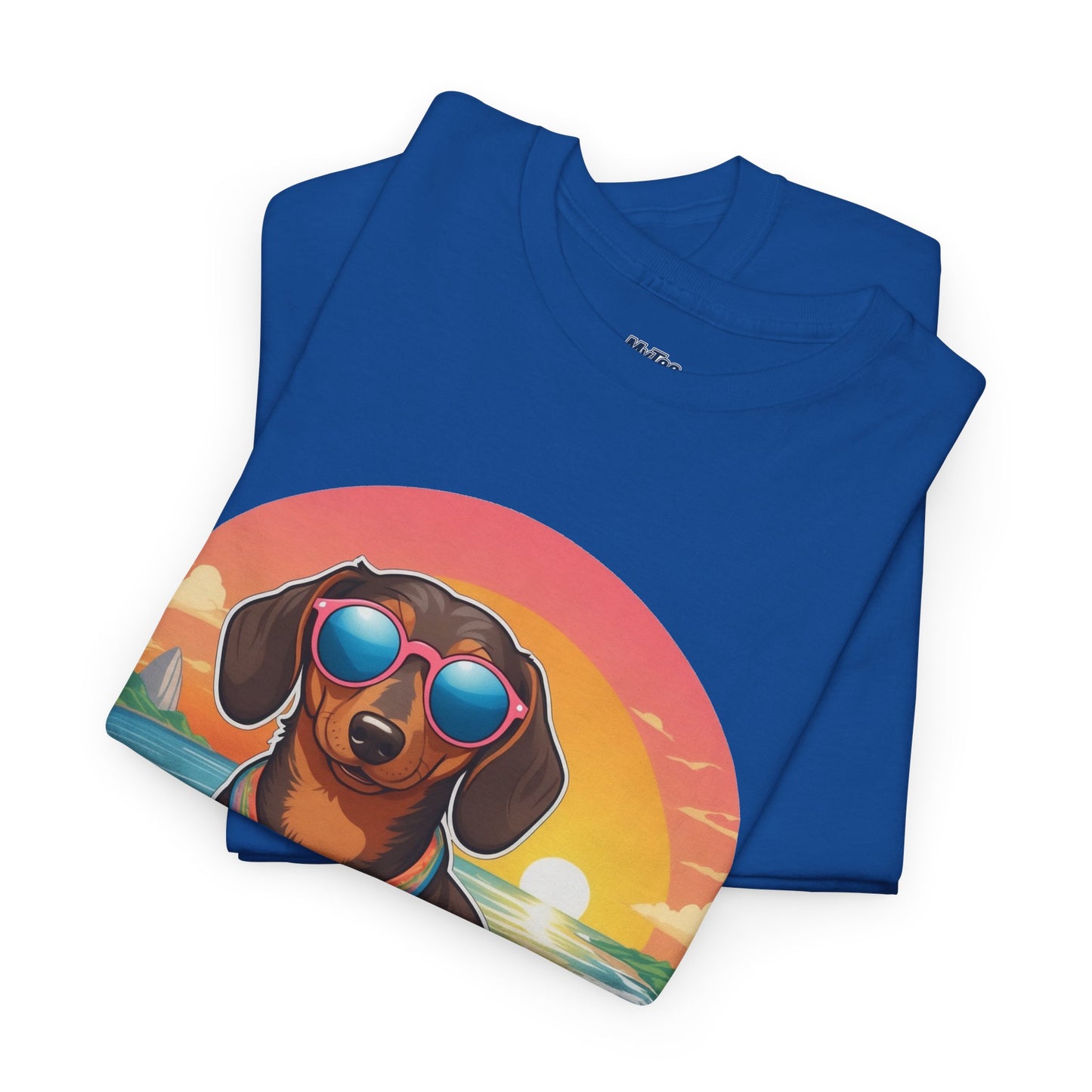 Dachshund Summer Style T-Shirt – Sunglasses & Sand Pup Design