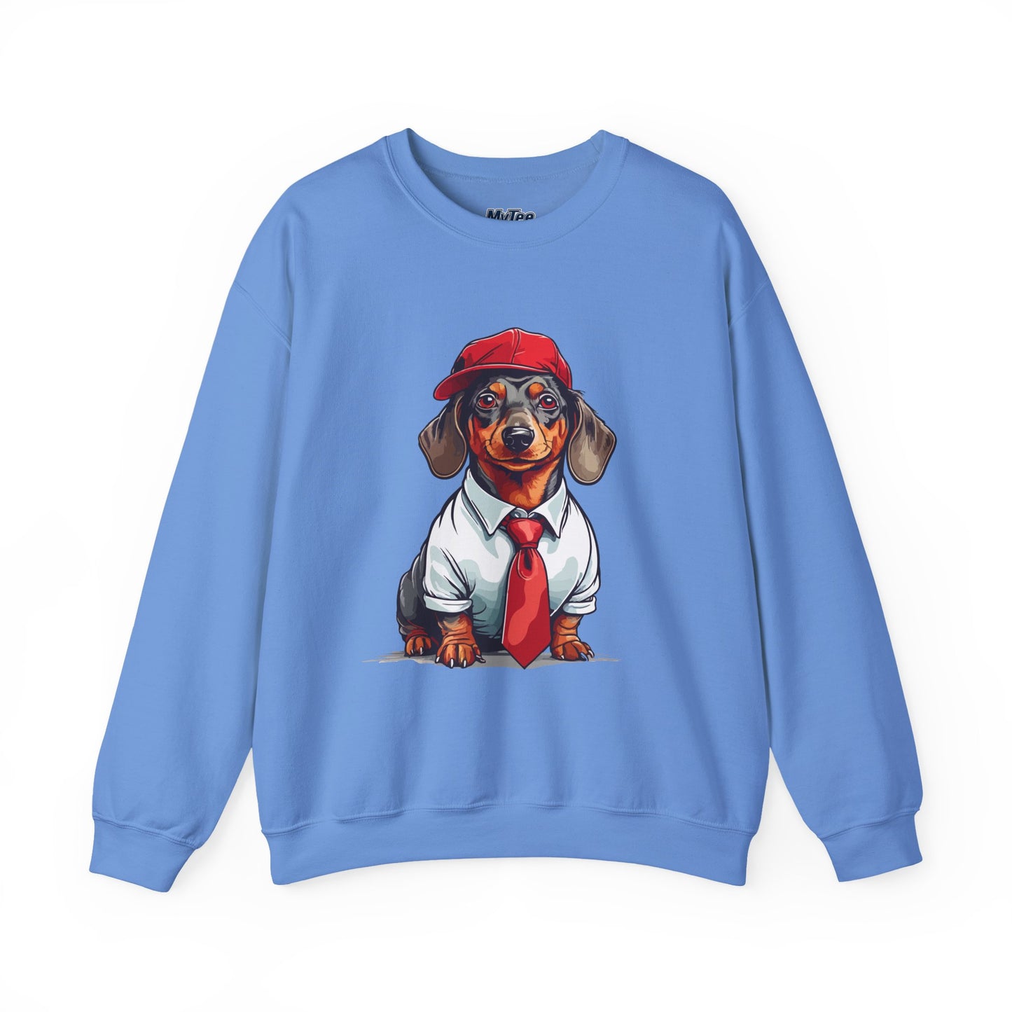 Dachshund Red Tie Unisex Sweatshirt – Chic Comfort for Dog Lovers