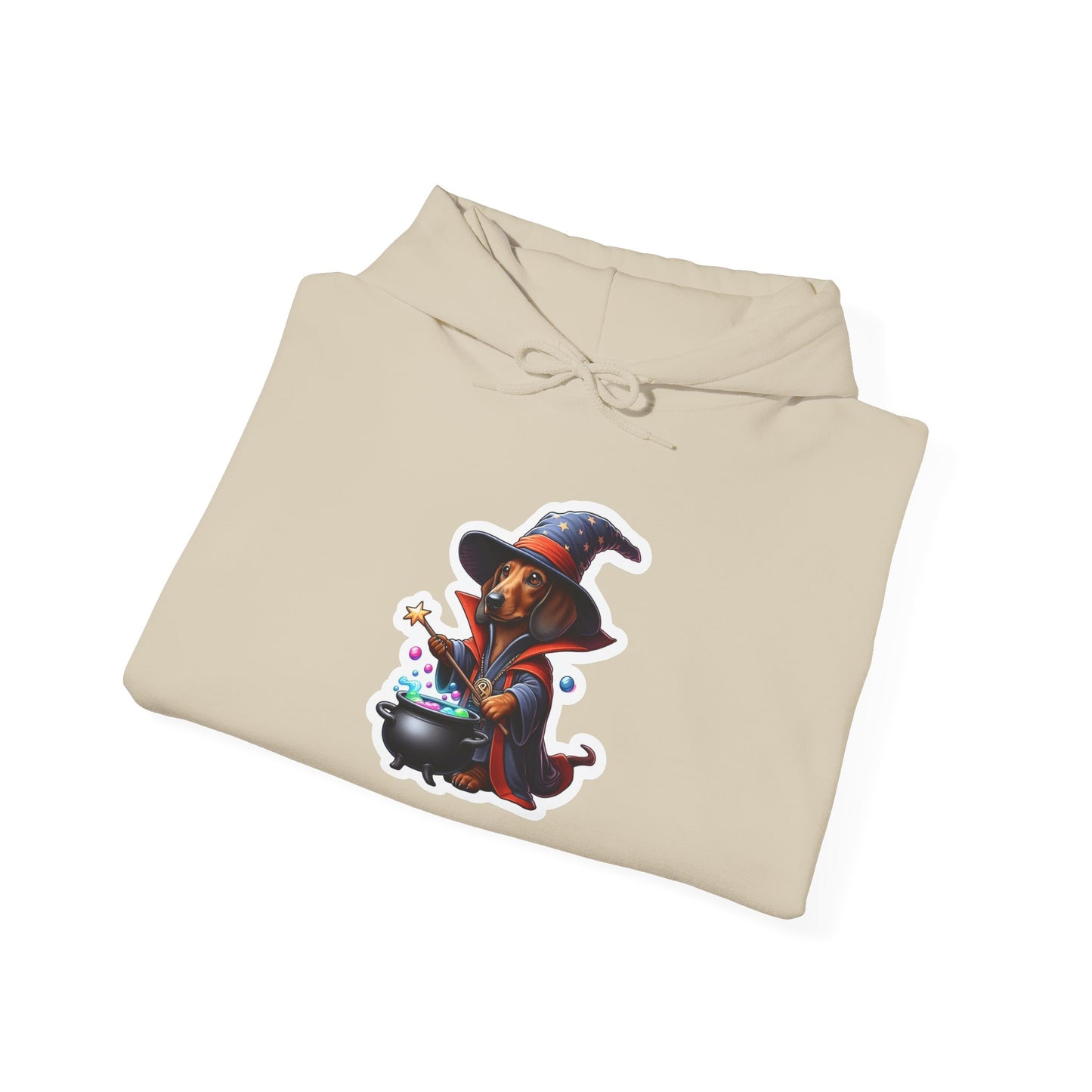 Dachshund Wizard Unisex Hoodie – Bewitching Dog Graphic