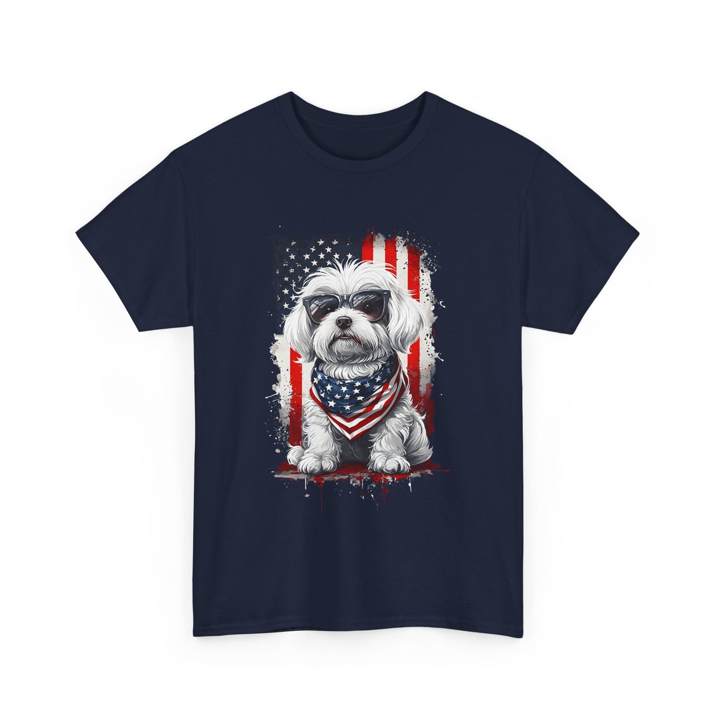 Patriotic Havanese Unisex Cotton T-Shirt