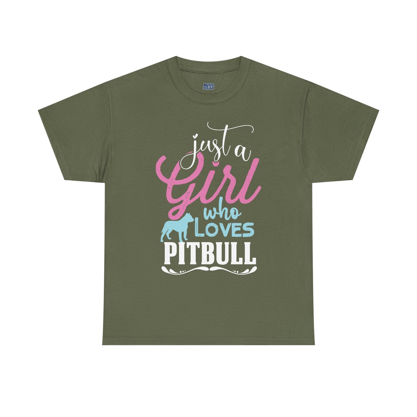 Just a Girl Who Loves Pitbulls T-Shirt – Cute Dog Lover Tee
