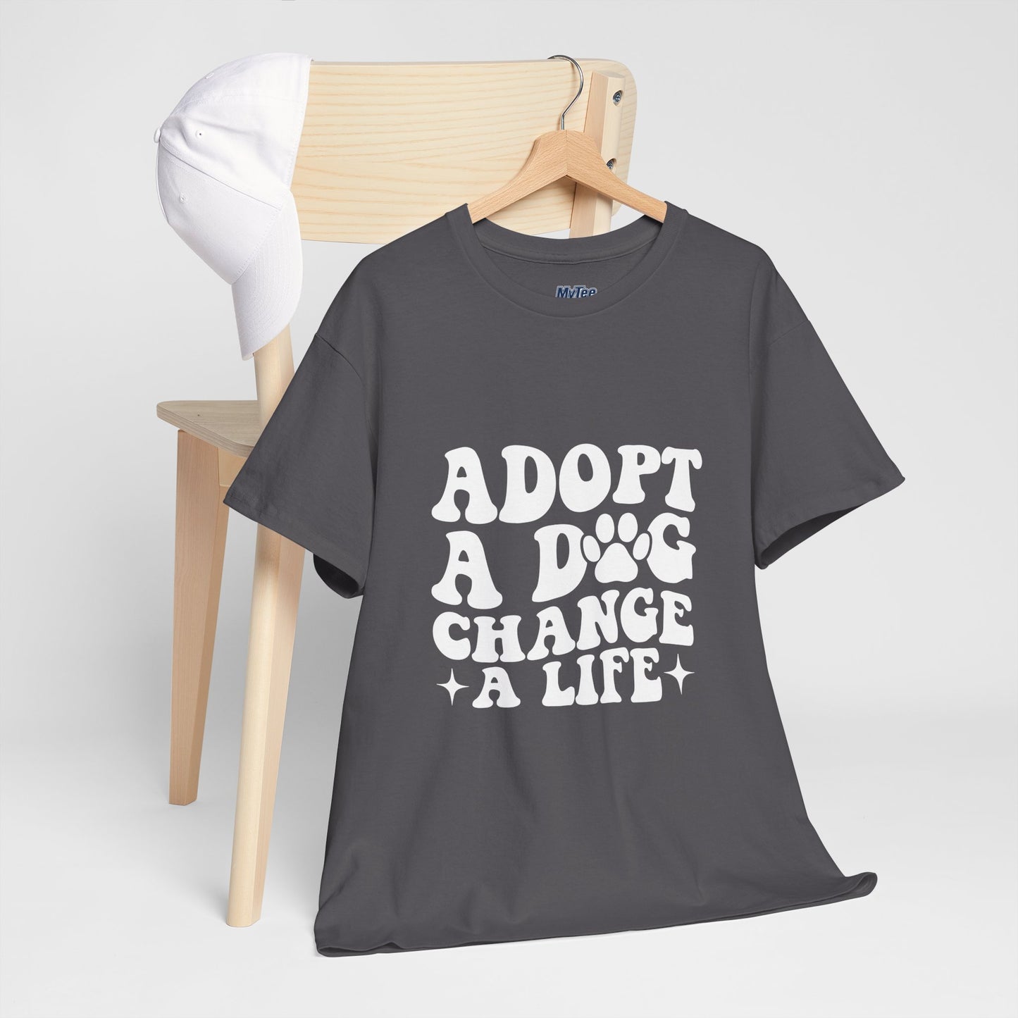 Adopt a Dog Change a Life Cotton T-Shirt - Perfect for Animal Lovers