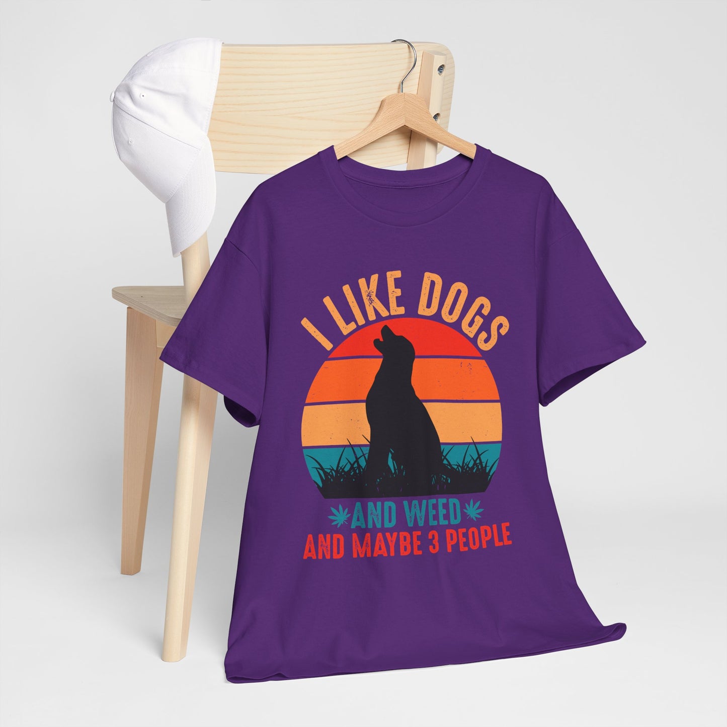 'I Like Dogs And Weed And 3 People' Unisex T-Shirt
