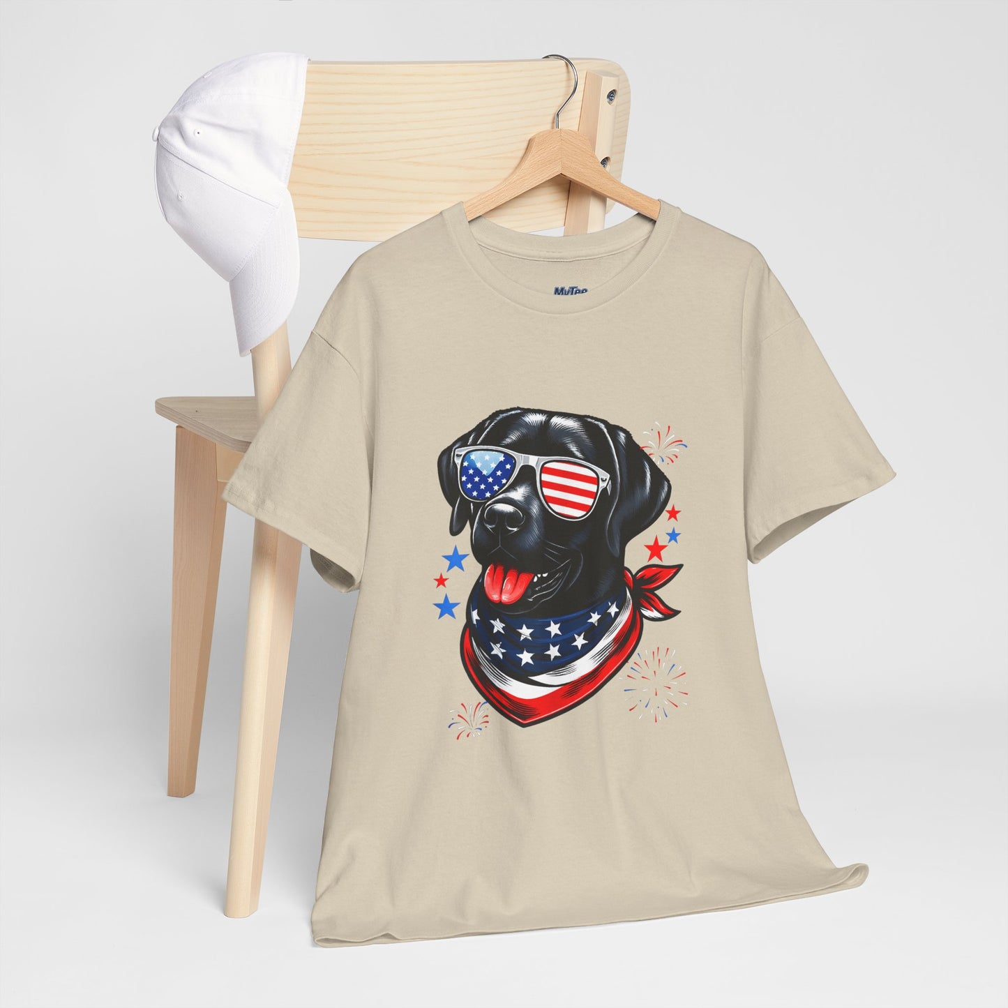 Patriotic American Labrador Retriever With Sunglasses Unisex T-Shirt