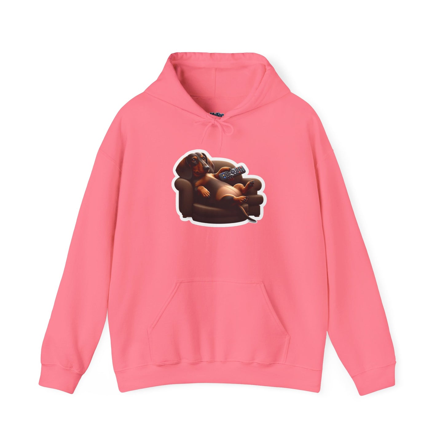 Dachshund TV Boss Unisex Hoodie– Funny Wiener Dog Relax Tee