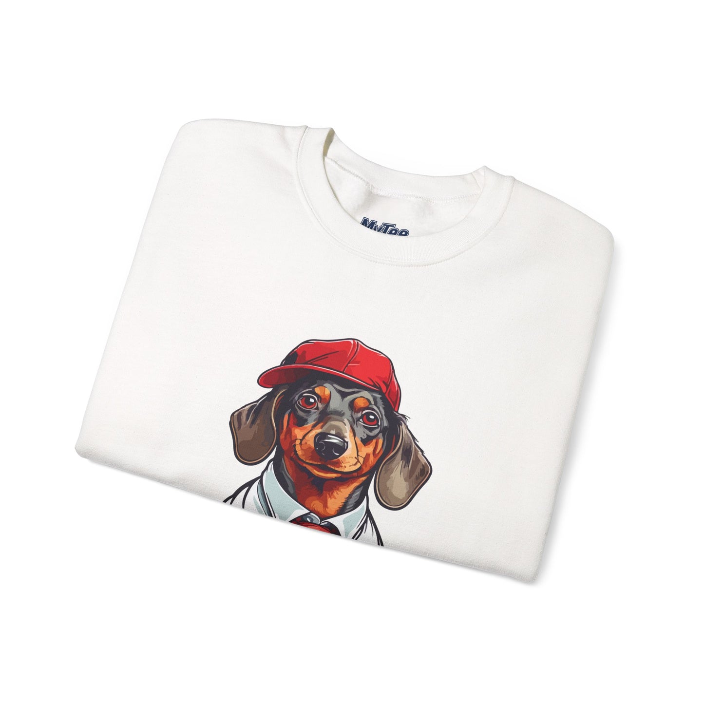 Dachshund Red Tie Unisex Sweatshirt – Chic Comfort for Dog Lovers
