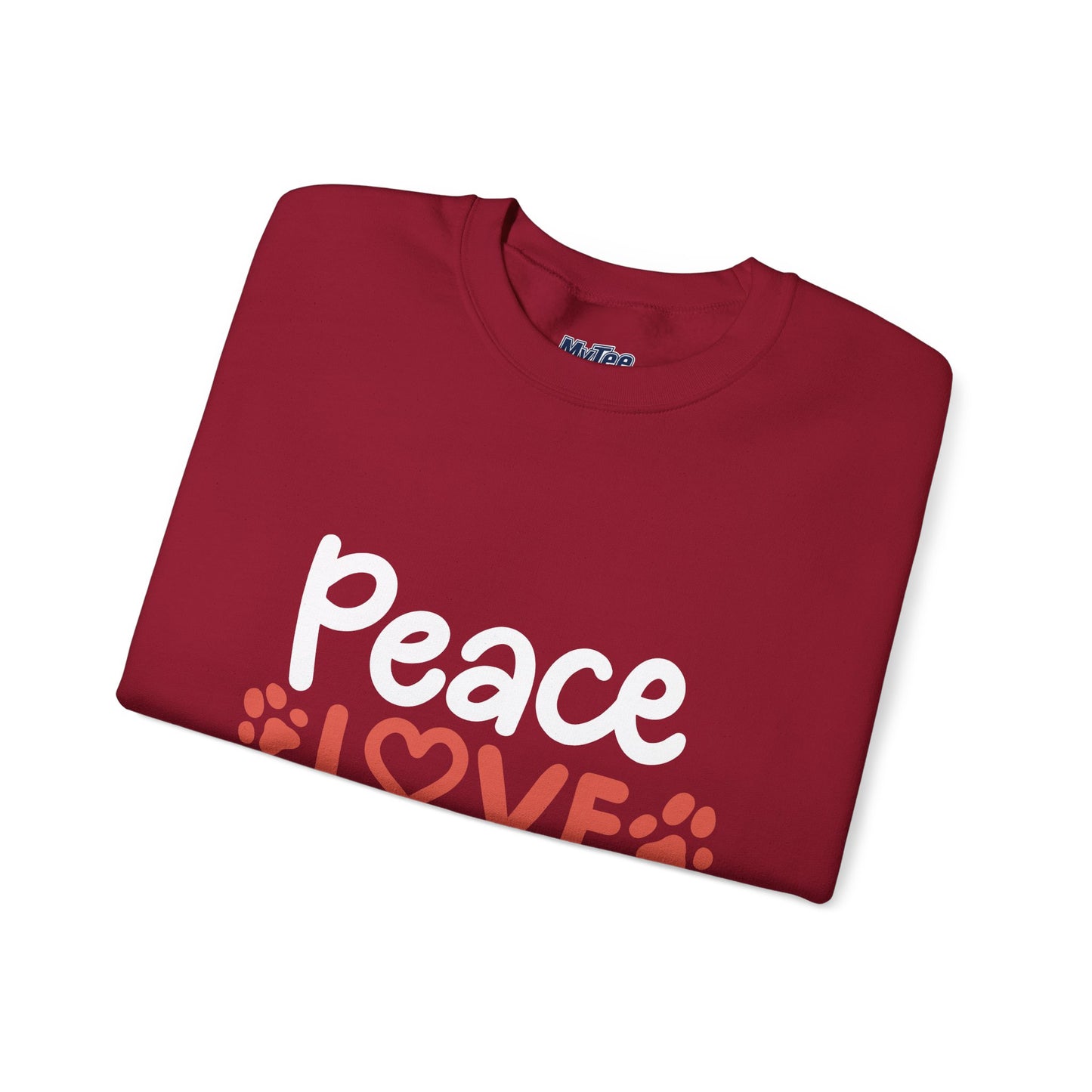 Peace Love Rescue Crewneck Sweatshirt | Pullover for Animal Lovers