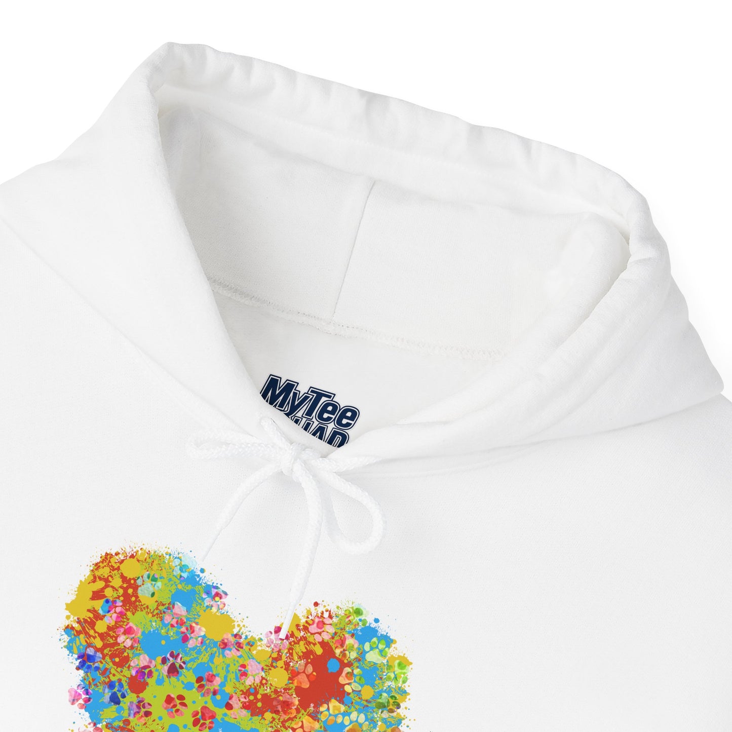 Colorful Heart Graphic Cozy Hoodie | Comfortable Winter Apparel