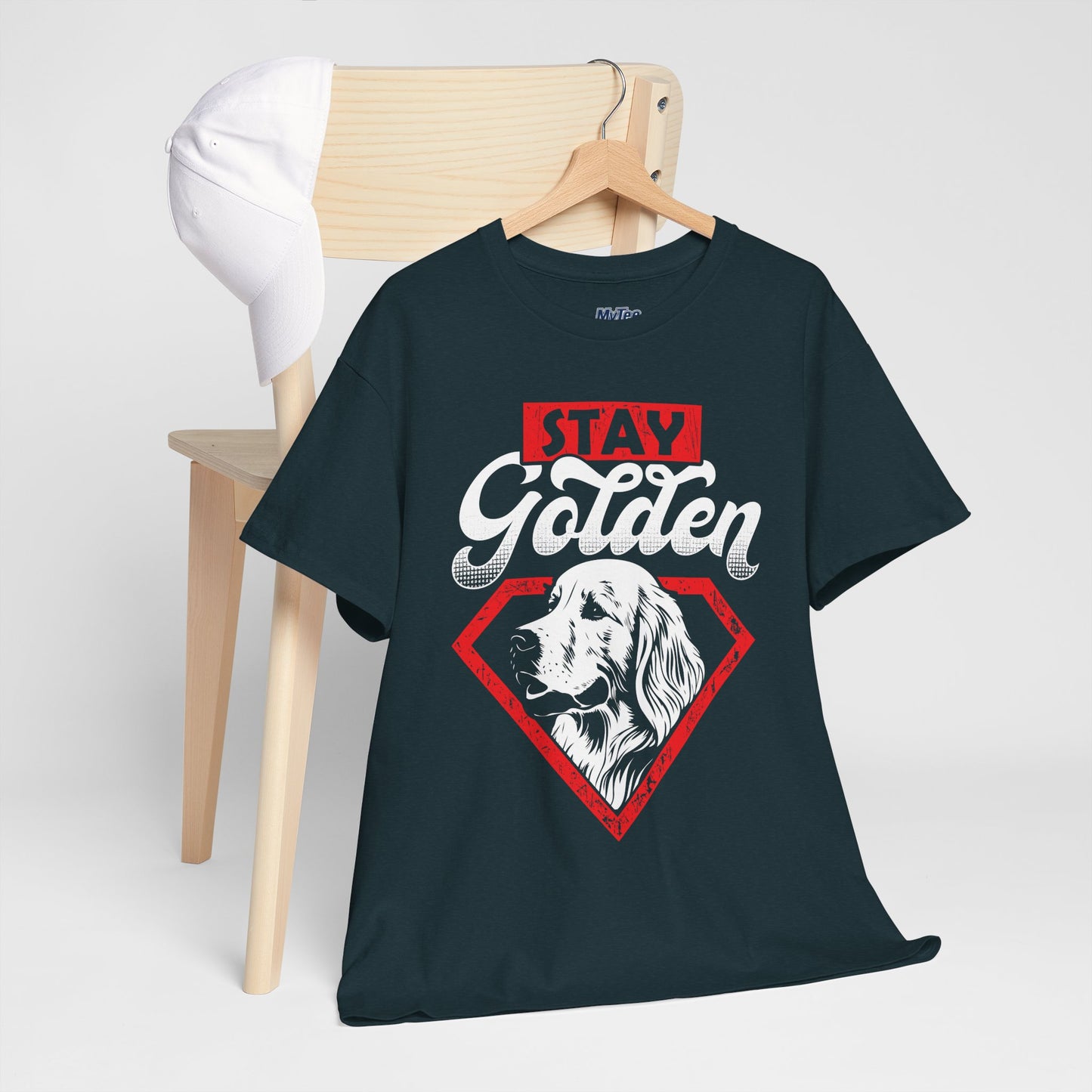 Stay Golden Unisex Cotton T-Shirt | Best Gift For Dog Lover
