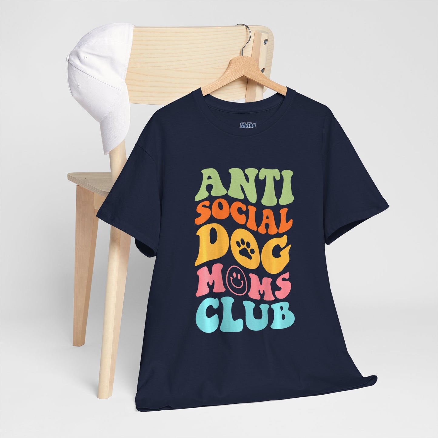 Anti Social Dog Moms Club Cotton T-Shirt - Fun & Comfy Pet Lover Tee