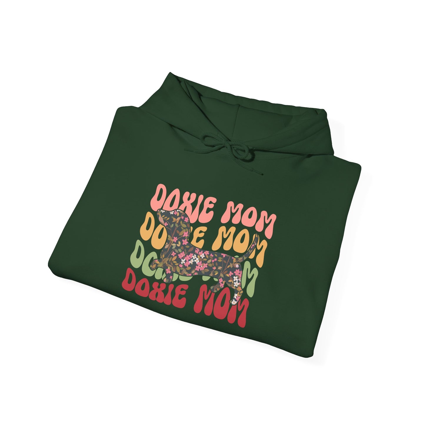 Doxie Mom Retro Hoodie – Cozy Hoodie With Colorful Dog Print