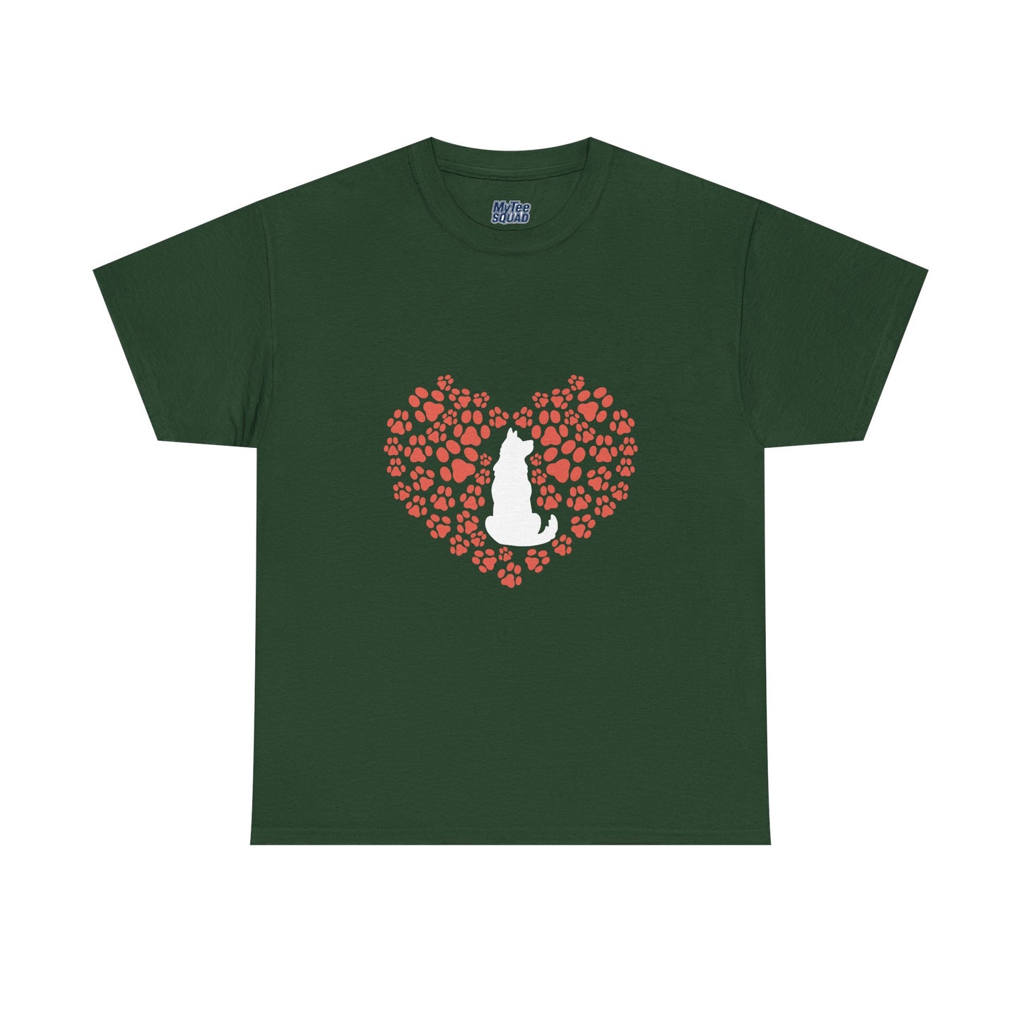 Dog Lover's Heart - Unisex Cotton Tee