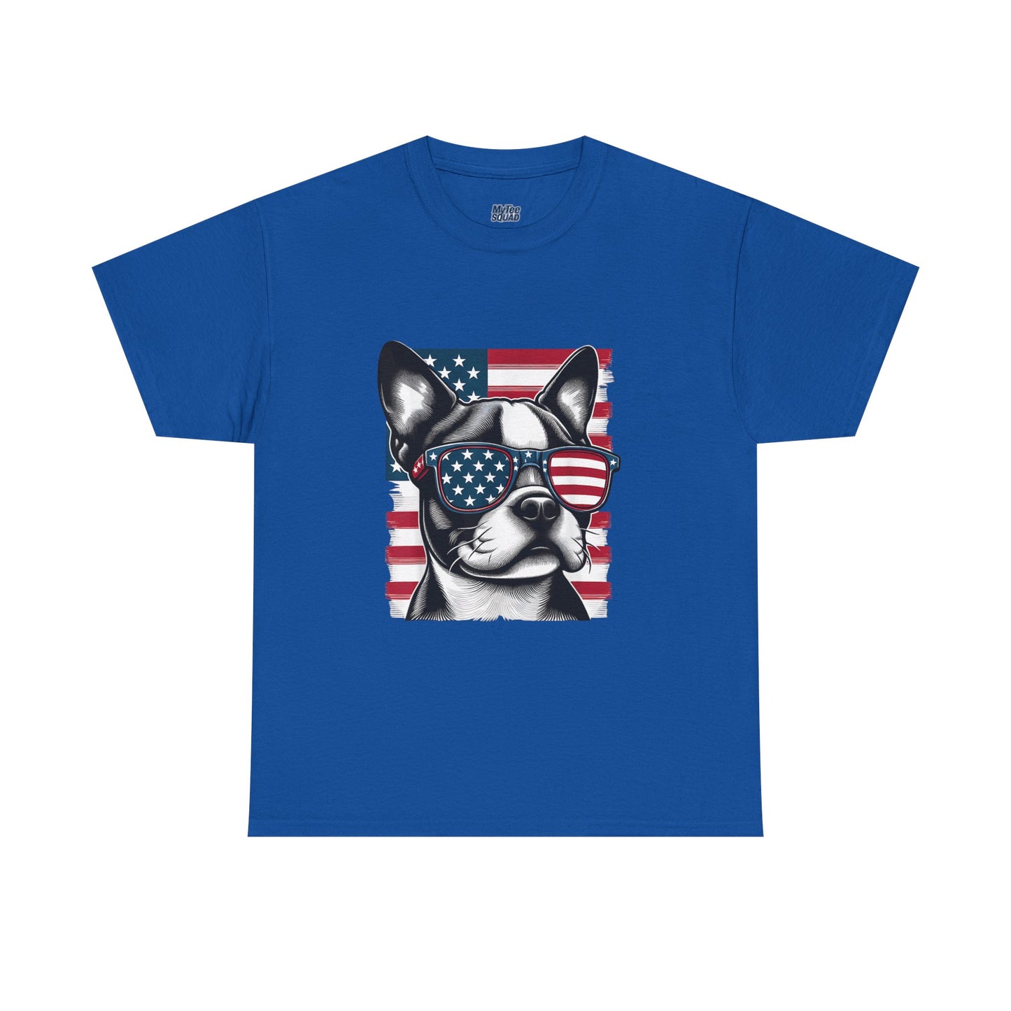Patriotic Boston Terrier with Sunglasses Unisex T-Shirt