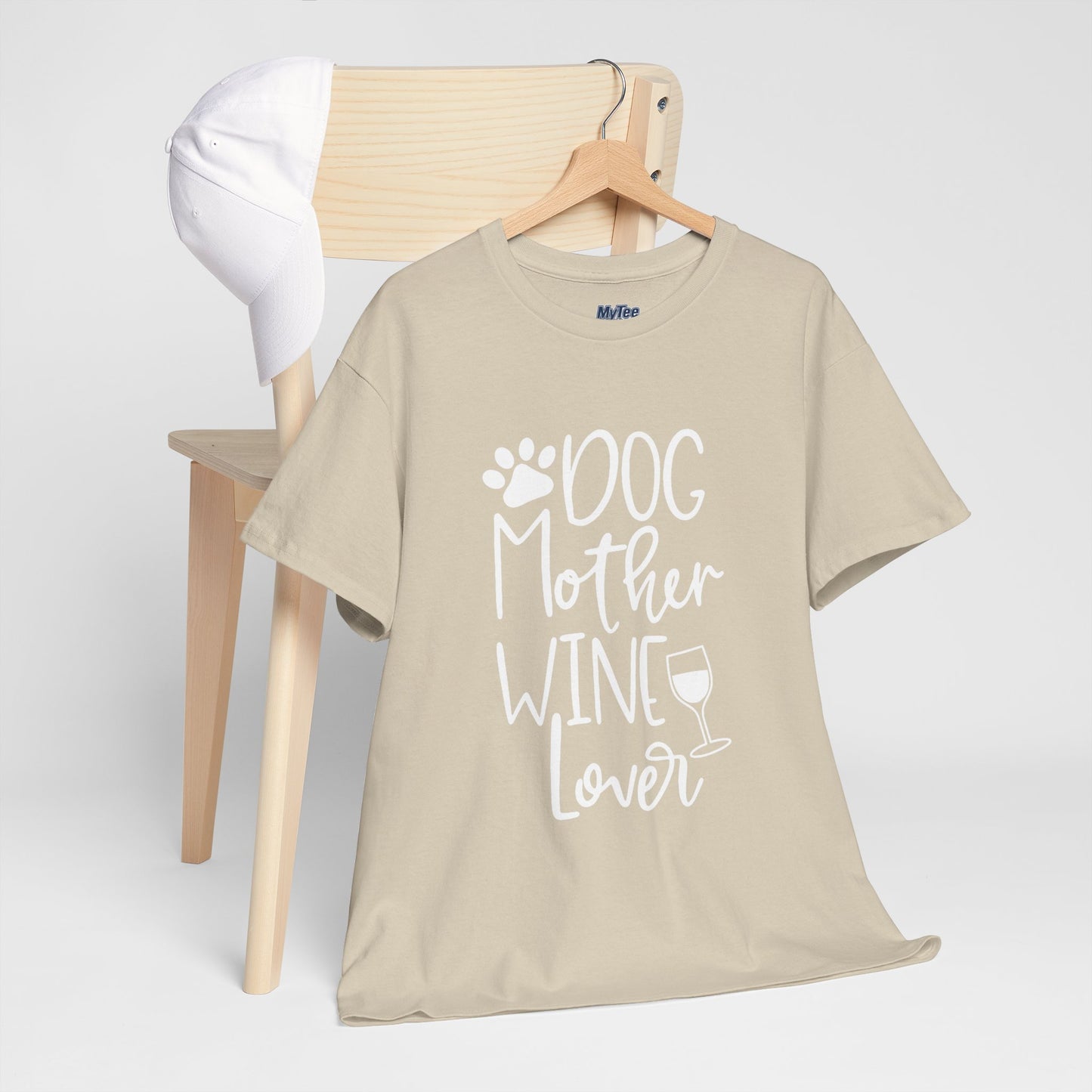 Dog Mother Wine Lover - Cotton T-Shirt