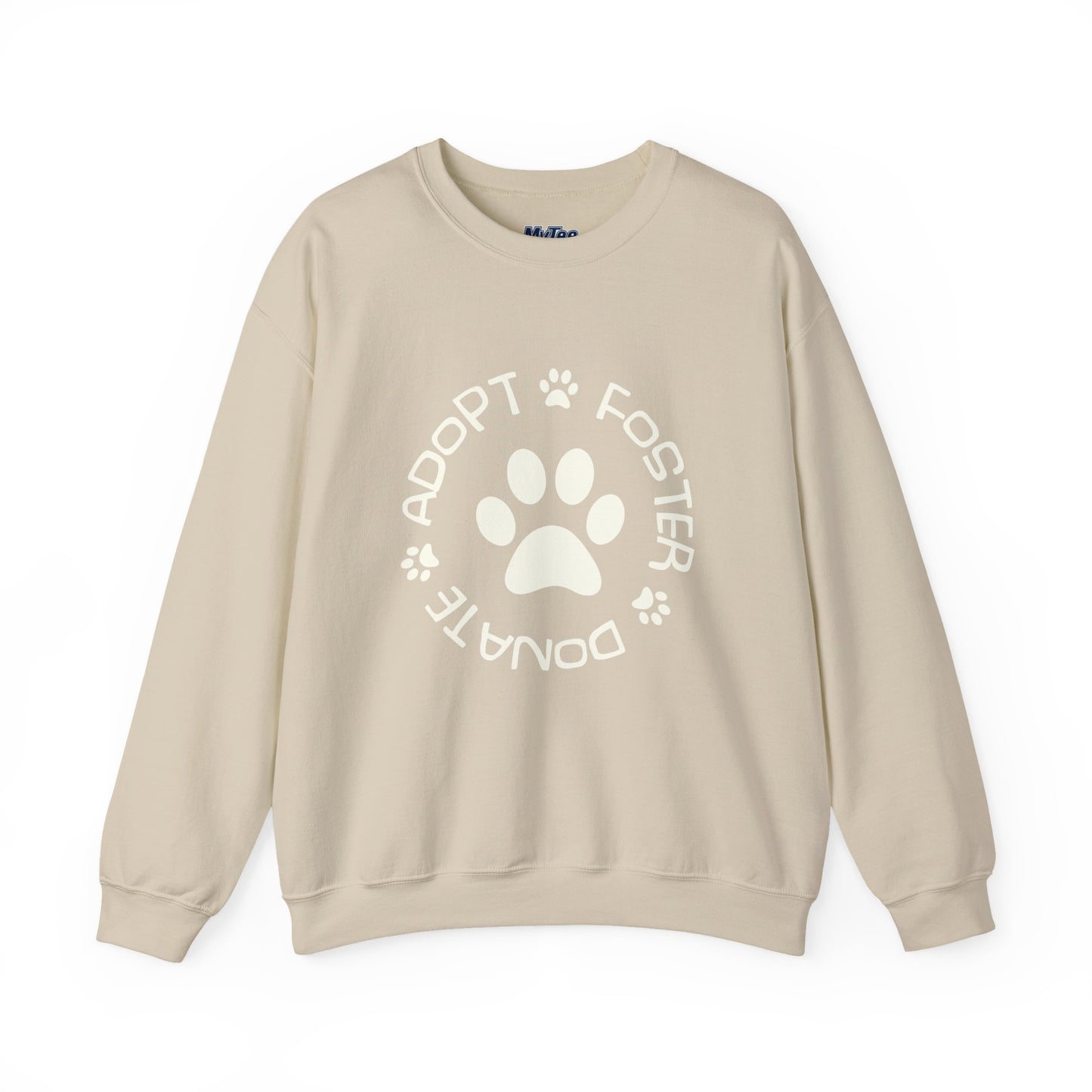 Adopt Foster Donate Unisex Sweatshirt | Paw Print Animal Shelter Pullover
