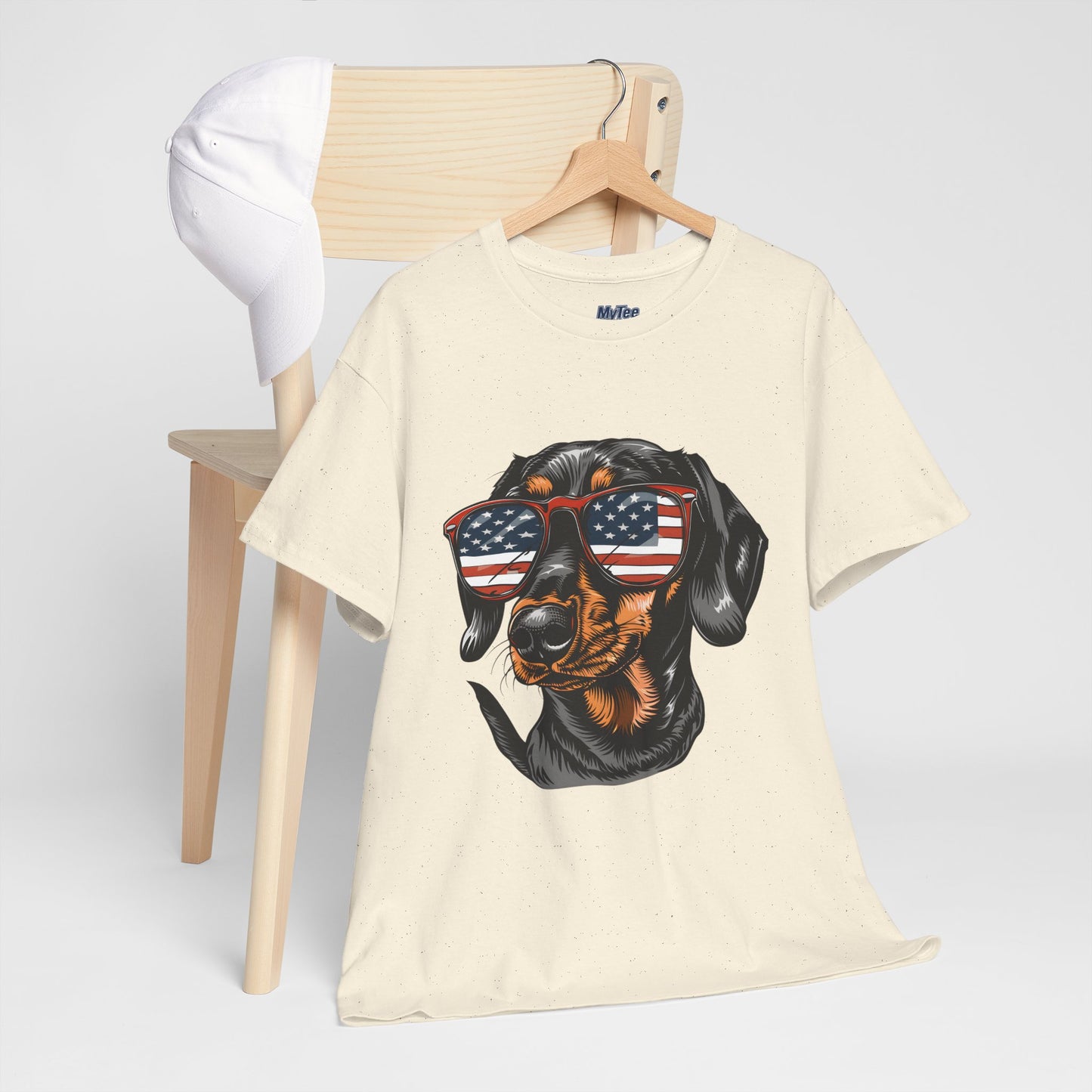Patriotic Dachshund With Sunglasses Unisex T-Shirt