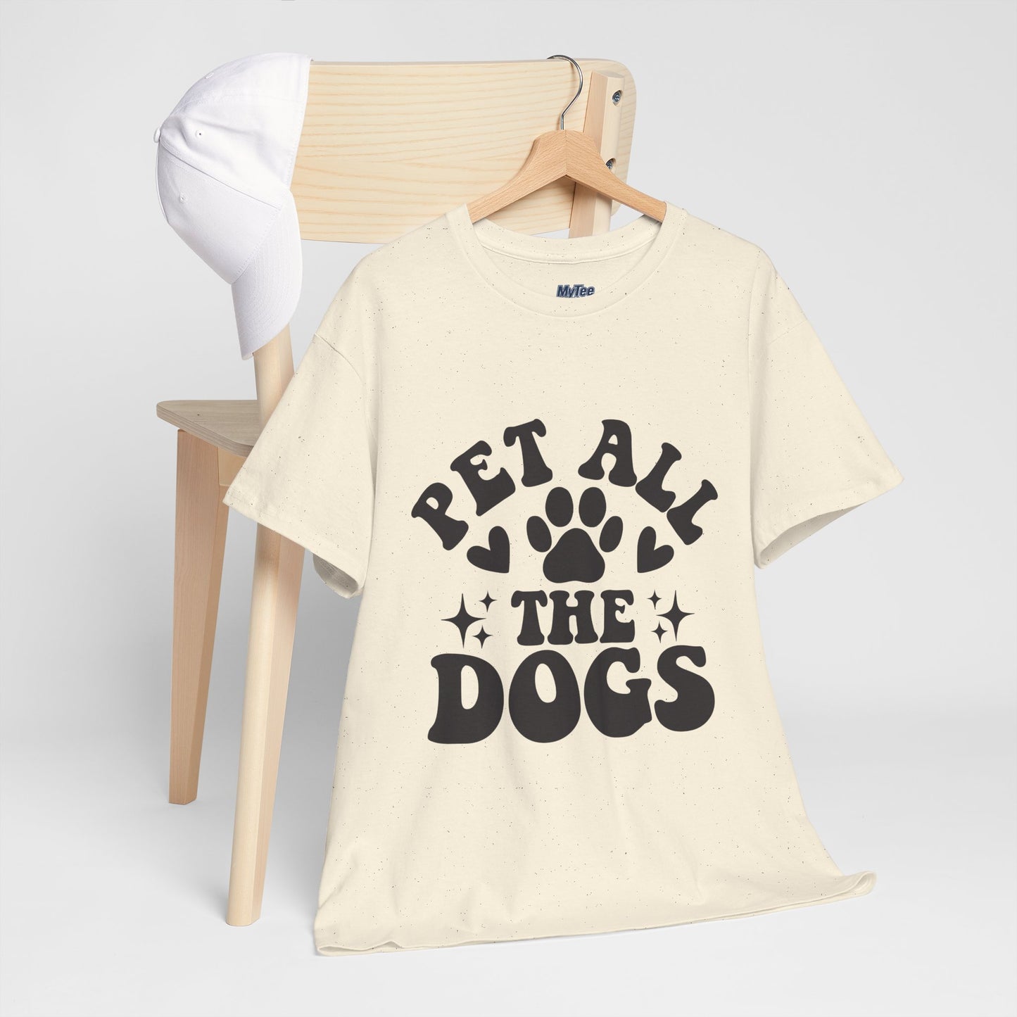 Pet All the Dogs Cotton T-Shirt, Dog Lover Tee
